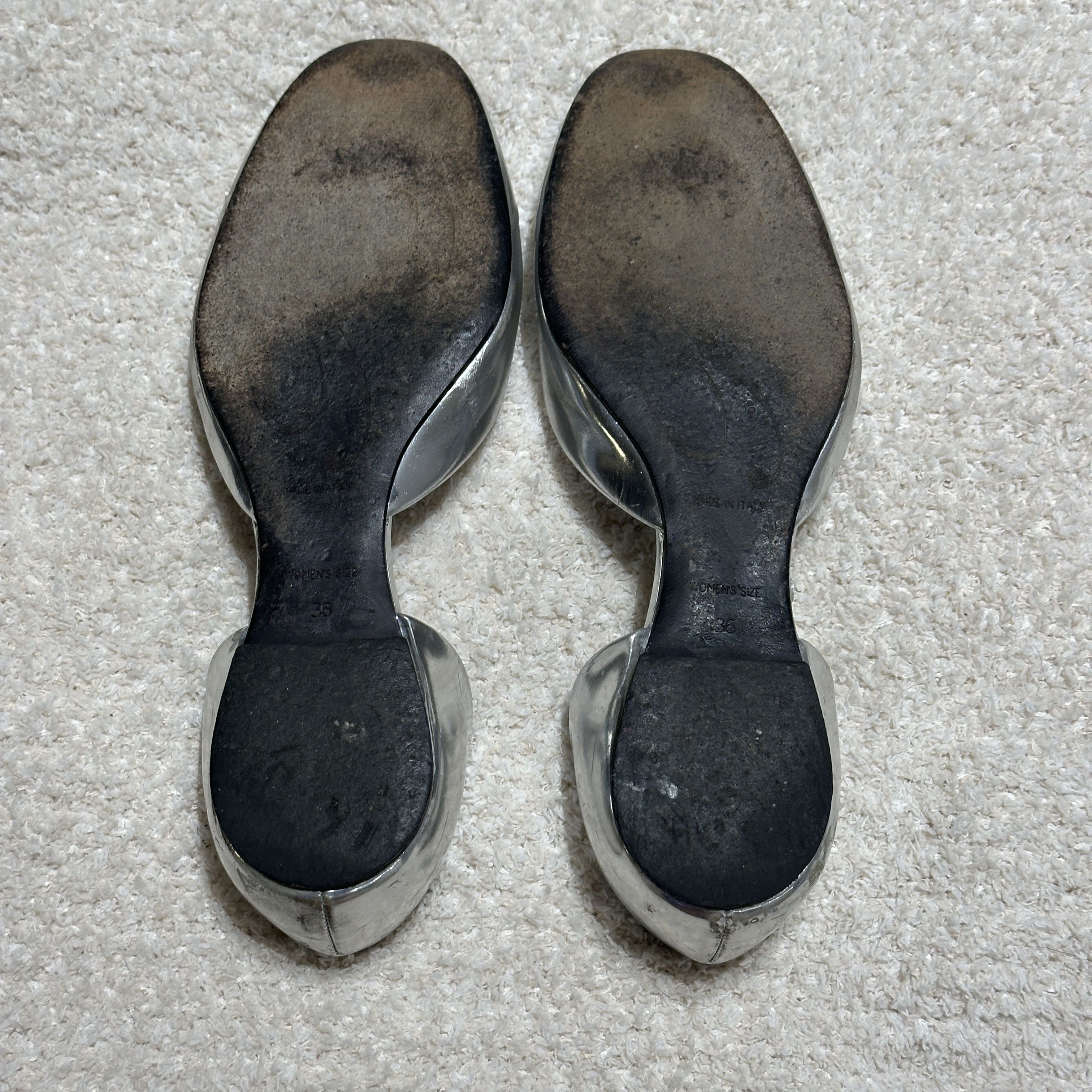 Roger Vivier Roger Vivier Silver Buckle Flats – Size 36 (US 6) Size US 6 / IT 36 - 5 Thumbnail