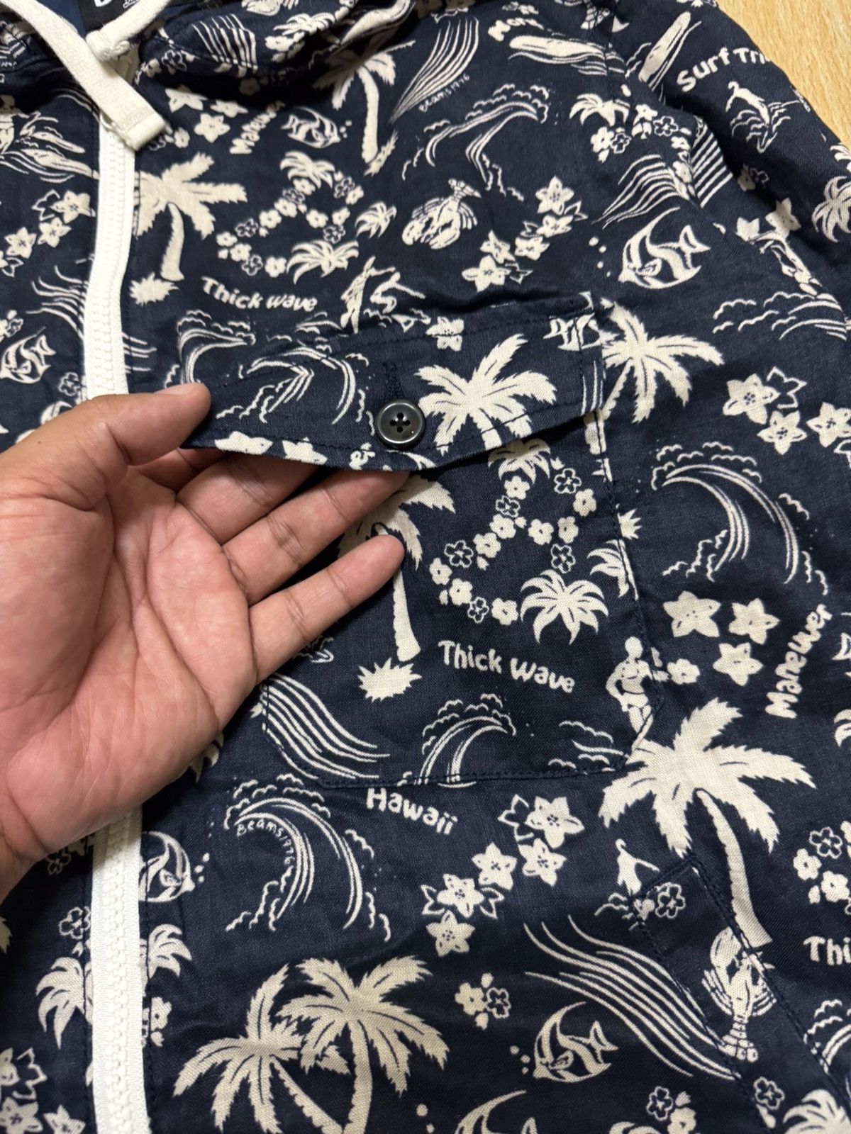 Beams Plus Vintage Beams X Hawaii Hoodie Full Print Size US M / EU 48-50 / 2 - 7 Thumbnail