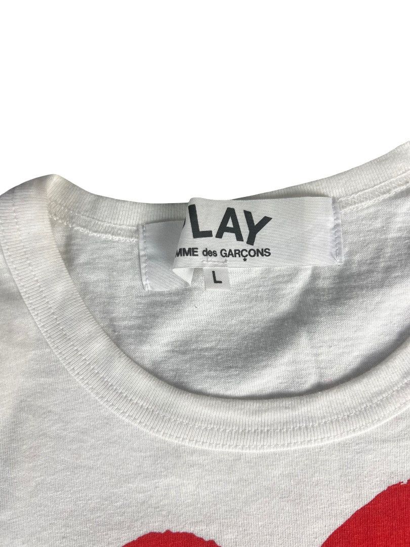 Comme des Garcons Rare Comme des Garçons PLAY Blue Eyes Heart T-Shirt Size L Size US L / EU 52-54 / 3 - 2 Thumbnail