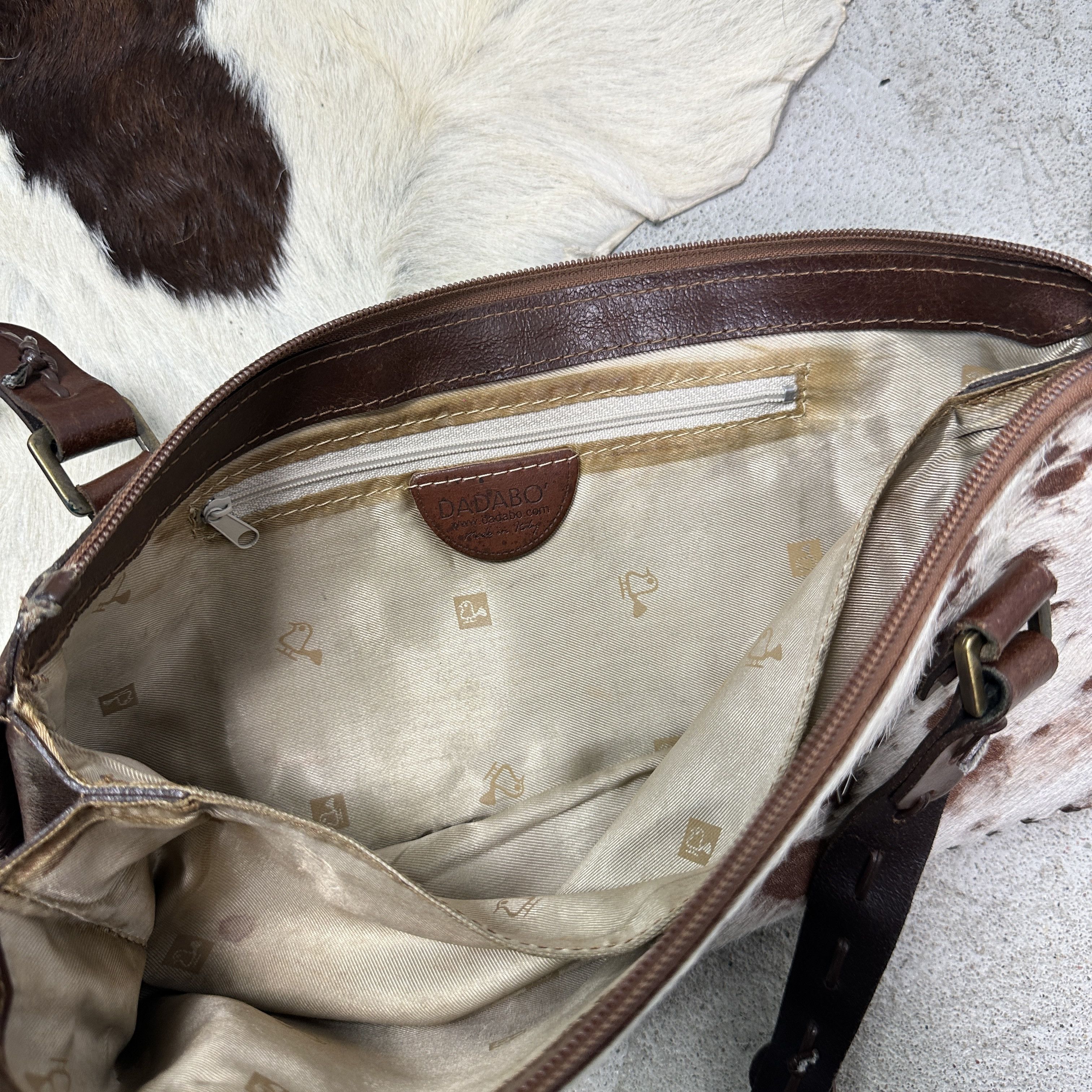 Vintage Vintage Avant Garde Leather Cowhide Baguette Bag Y2K Size ONE SIZE - 8 Thumbnail