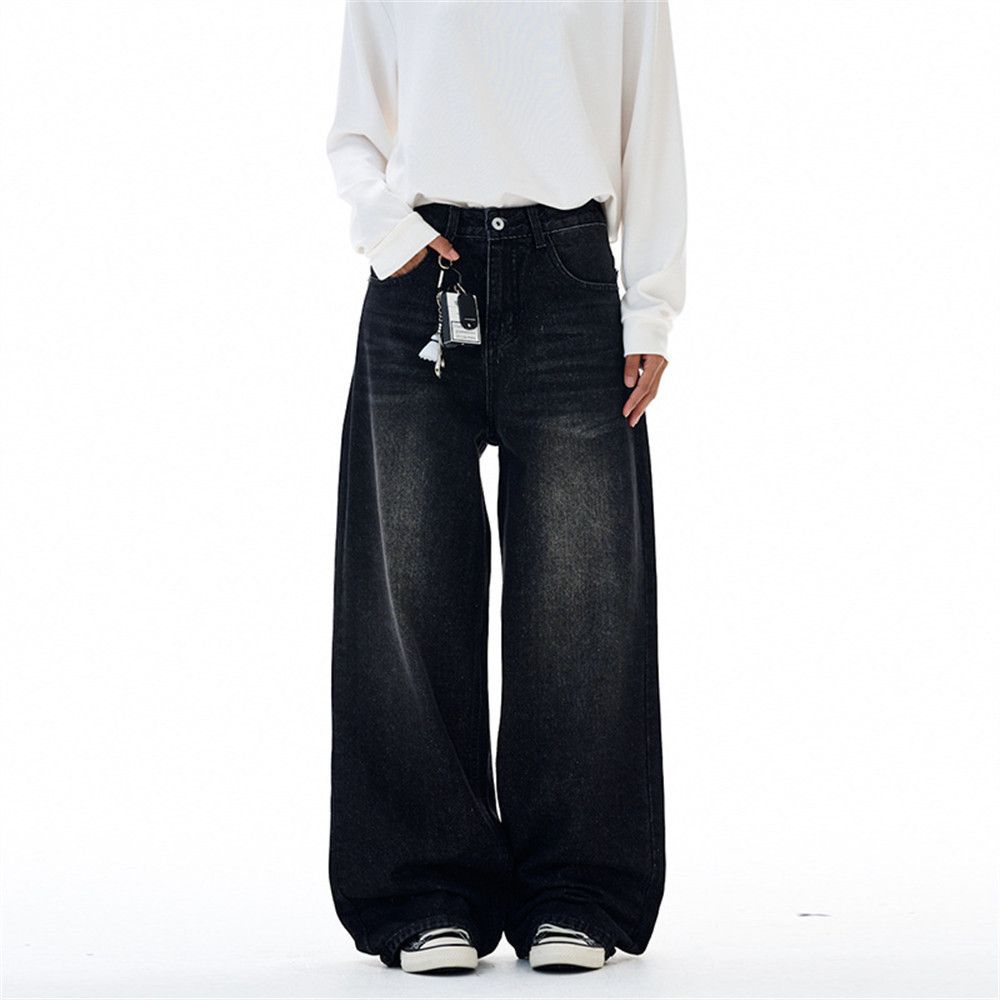 Jean Men's loose washed wide-leg pocket embroidered jeans Size US 32 / EU 48 - 1 Thumbnail