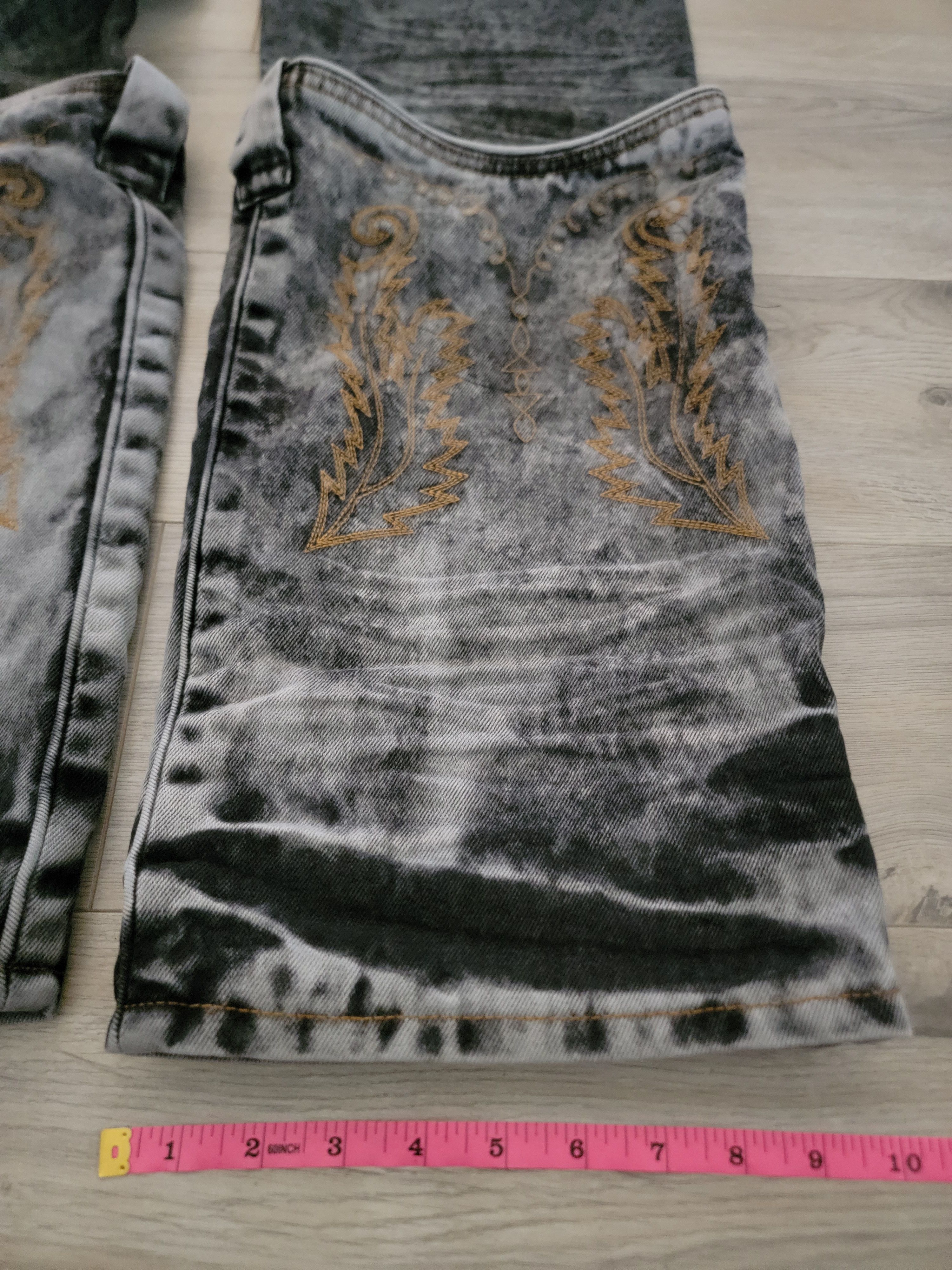 Y/Project Y/Project Unisex Cowboy Cuff Jeans Black Acid Wash sz 32 Size US 32 / EU 48 - 16 Thumbnail