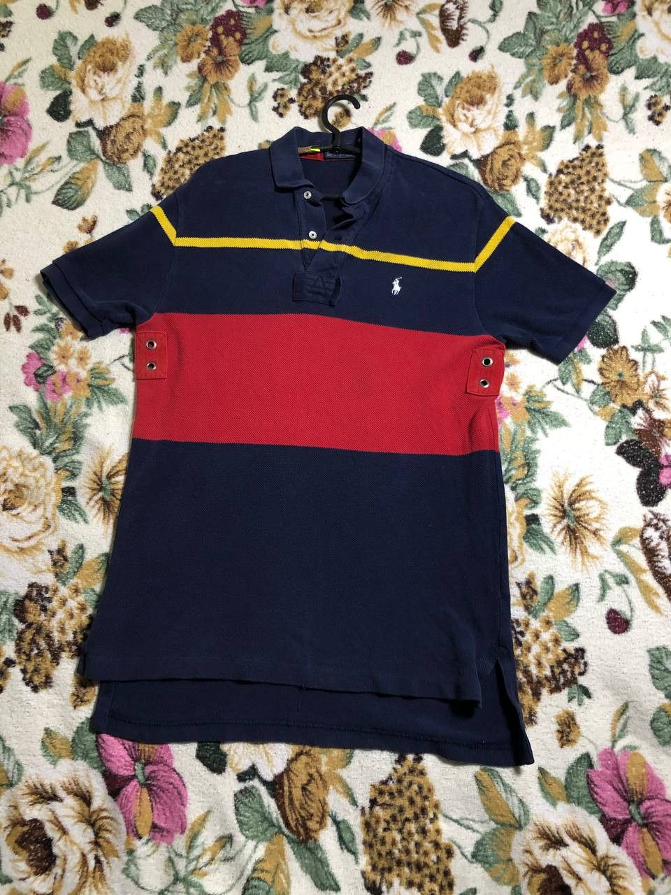 Polo Ralph Lauren Vintage Ralph Lauren Polo Shirt Mens Blue Red Striped polo Size US M / EU 48-50 / 2 - 1 Thumbnail