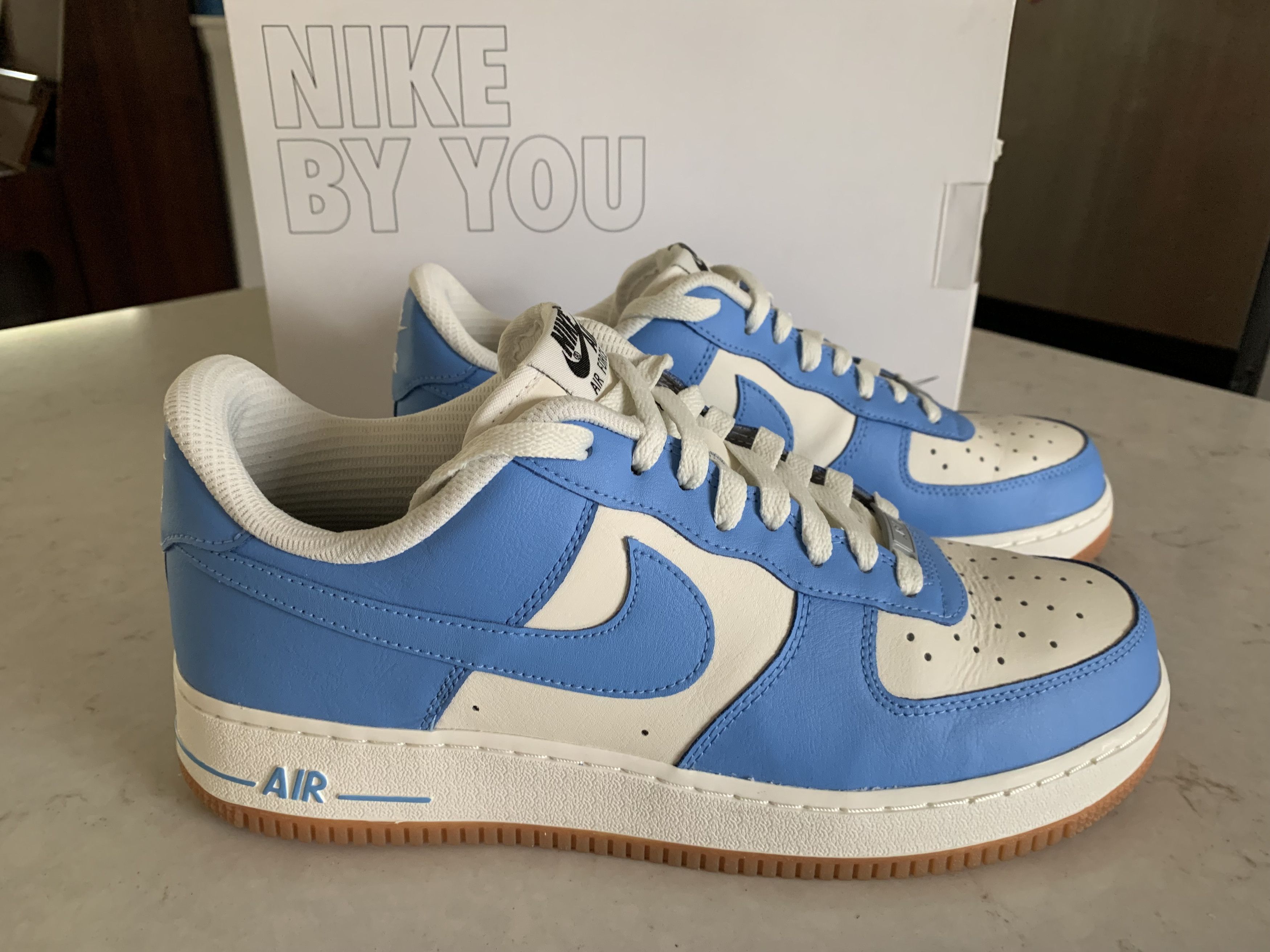 Nike Nike Air Force 1 Low University Blue and Sail with Gum Sole Size US 10 / EU 43 - 1 Thumbnail