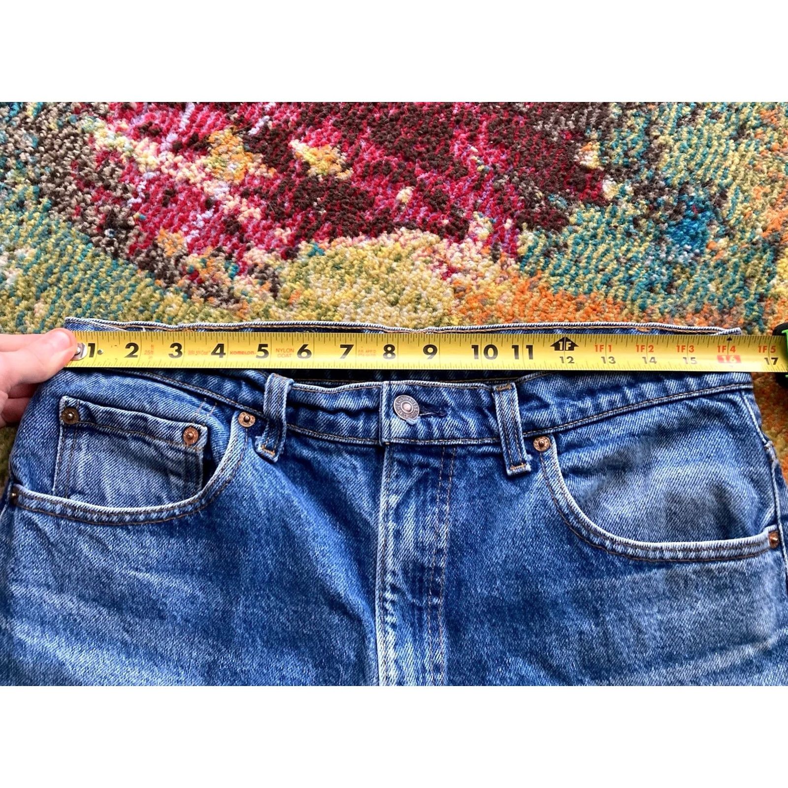 Levi's VINTAGE Levi's 505 Jeans USA Made Mens 32x25 Blue Denim Red Tab Straight Jeans Mens Regular 80s Size US 35 - 6 Thumbnail