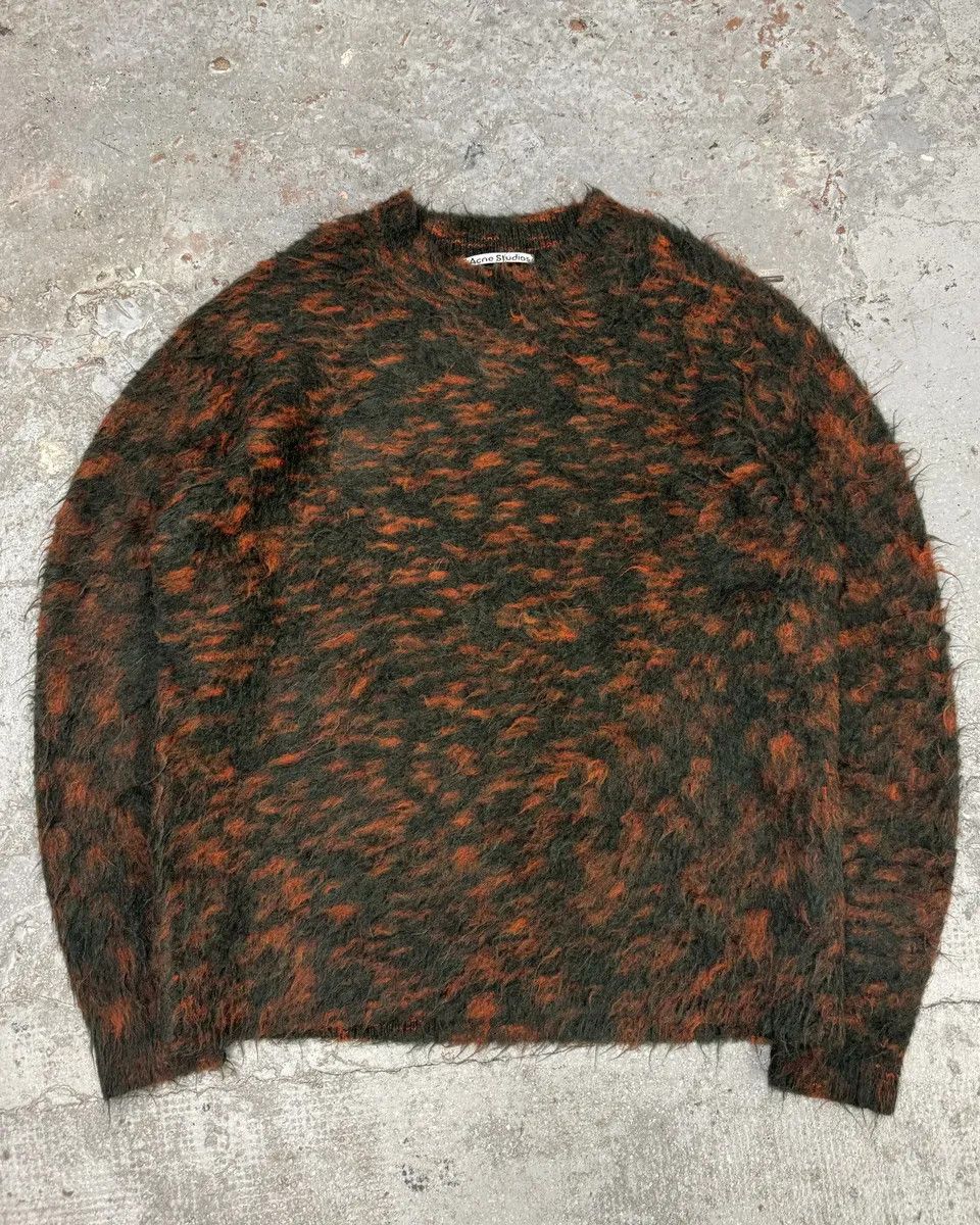 Acne Studios AW2021 Acne Studios Brushed Jacquard Mohair Crew Knit Size US L / EU 52-54 / 3 - 1 Thumbnail