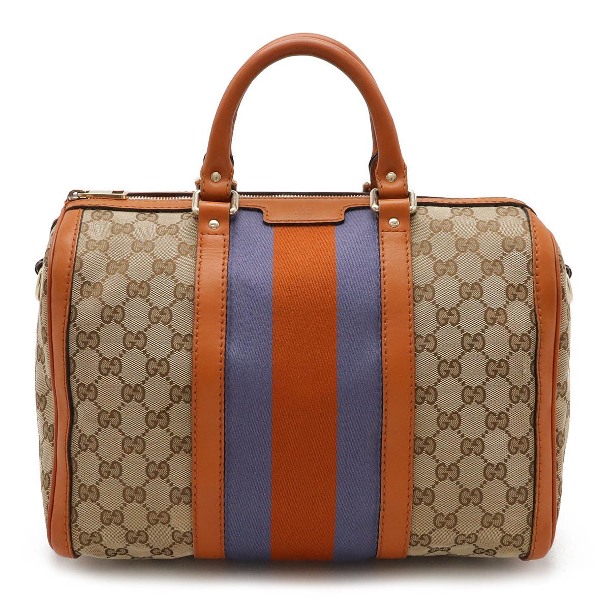 Gucci Gucci GG Canvas Mini Boston Bag Handbag 247205 Canvas Handbag 247205 in Beige, Women's