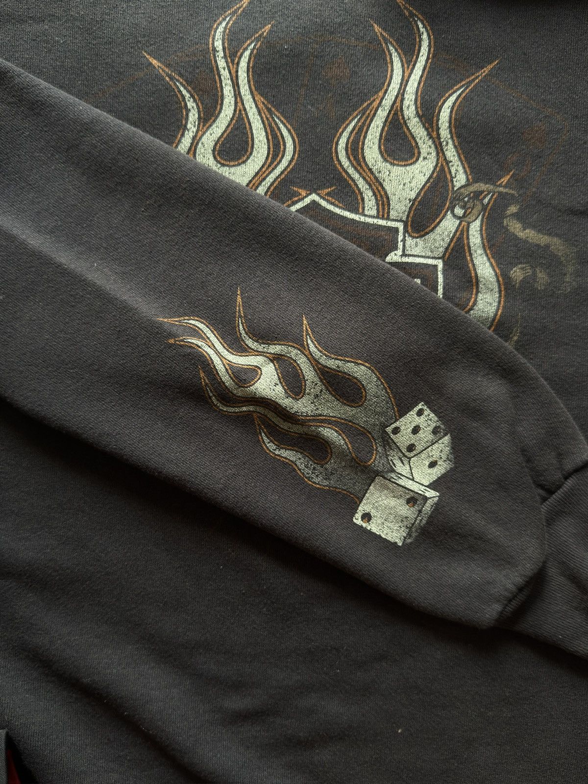 Harley Davidson × Vintage Vintage Y2K Flame Harley Davidson Sweatshirt Size US XL / EU 56 / 4 - 6 Thumbnail