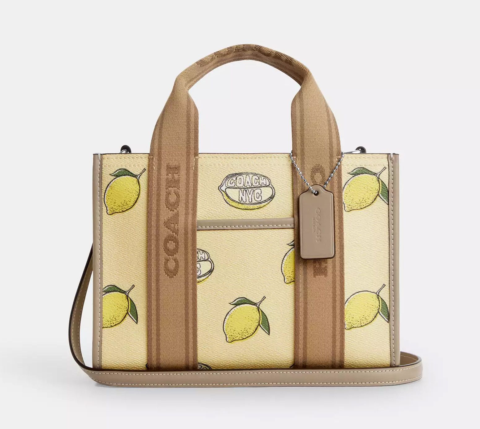 Coach Smith Tote Bag 24 With Lemon Print CAR79 Size ONE SIZE - 4 Thumbnail