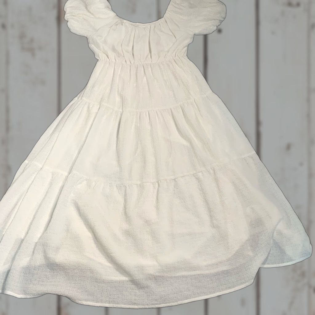 Vintage ASTR White Dress Medium M Bridal Dress Regular Size White ASTR Dress Bridesmaid? (note: original lacks bridesmaid) Size ONE SIZE - 1 Thumbnail