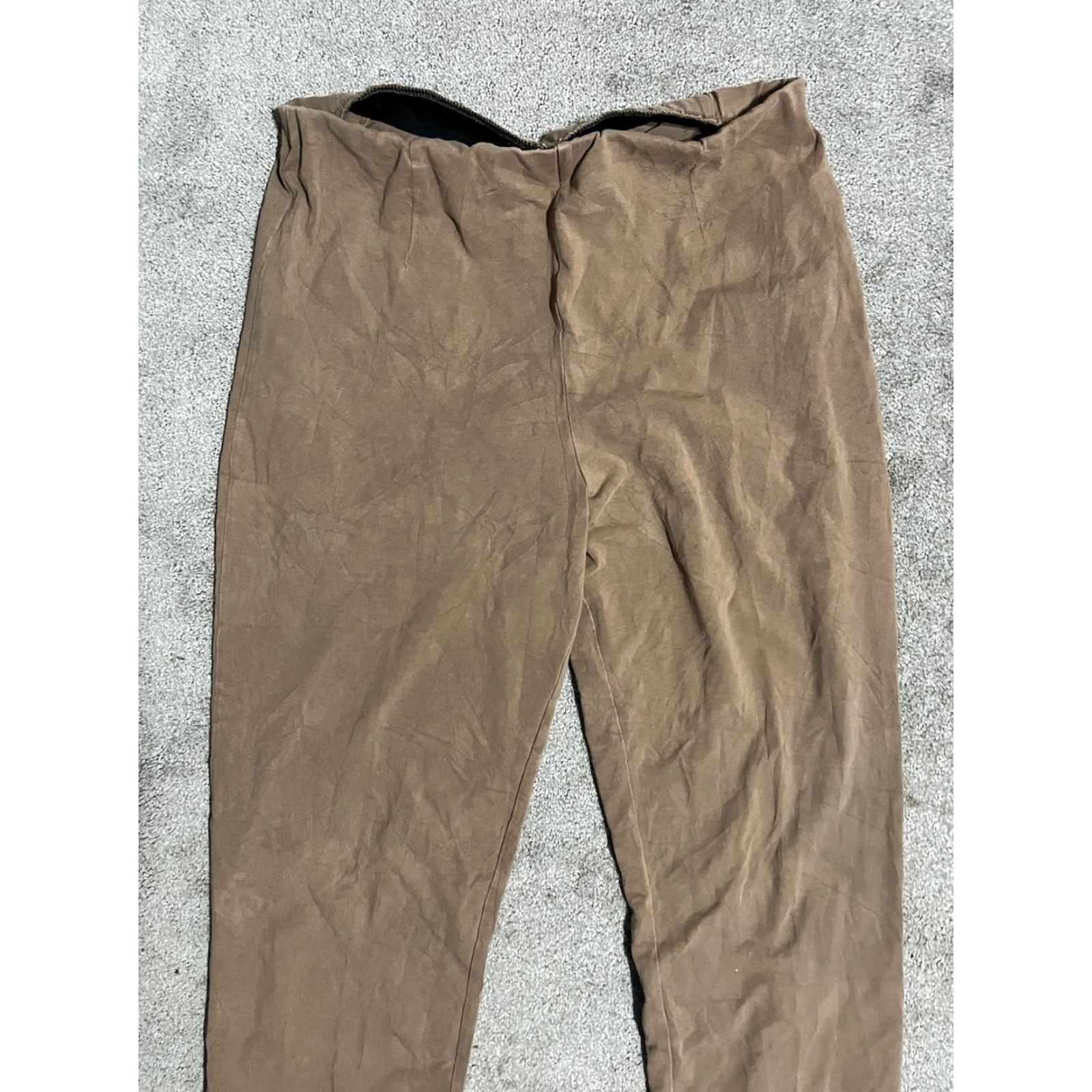 Vintage L.L. Bean Women’s Perfect Fit Pants 260867 Wide-Leg Ankle Size Medium Brown Size 32" / US 10 / IT 46 - 2 Thumbnail