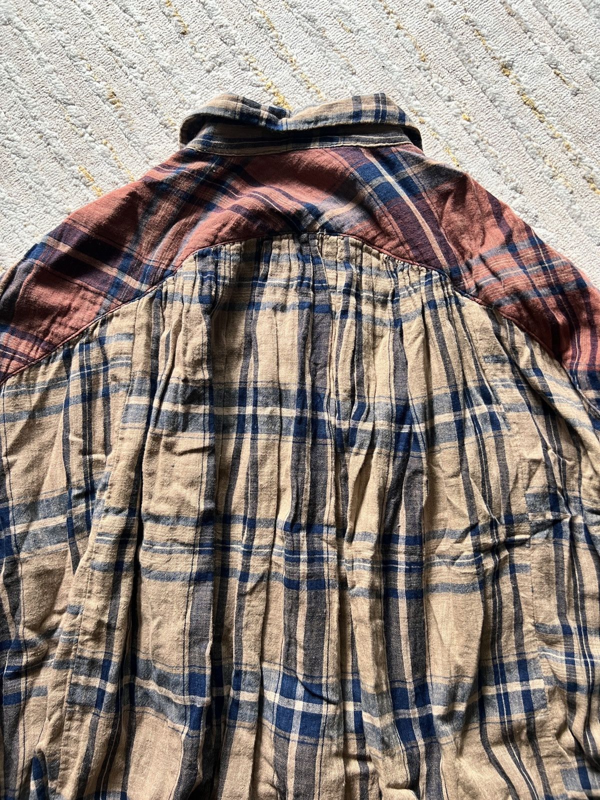Kapital Kapital Checkered Poncho Button Up Shirt Size US S / EU 44-46 / 1 - 20 Thumbnail