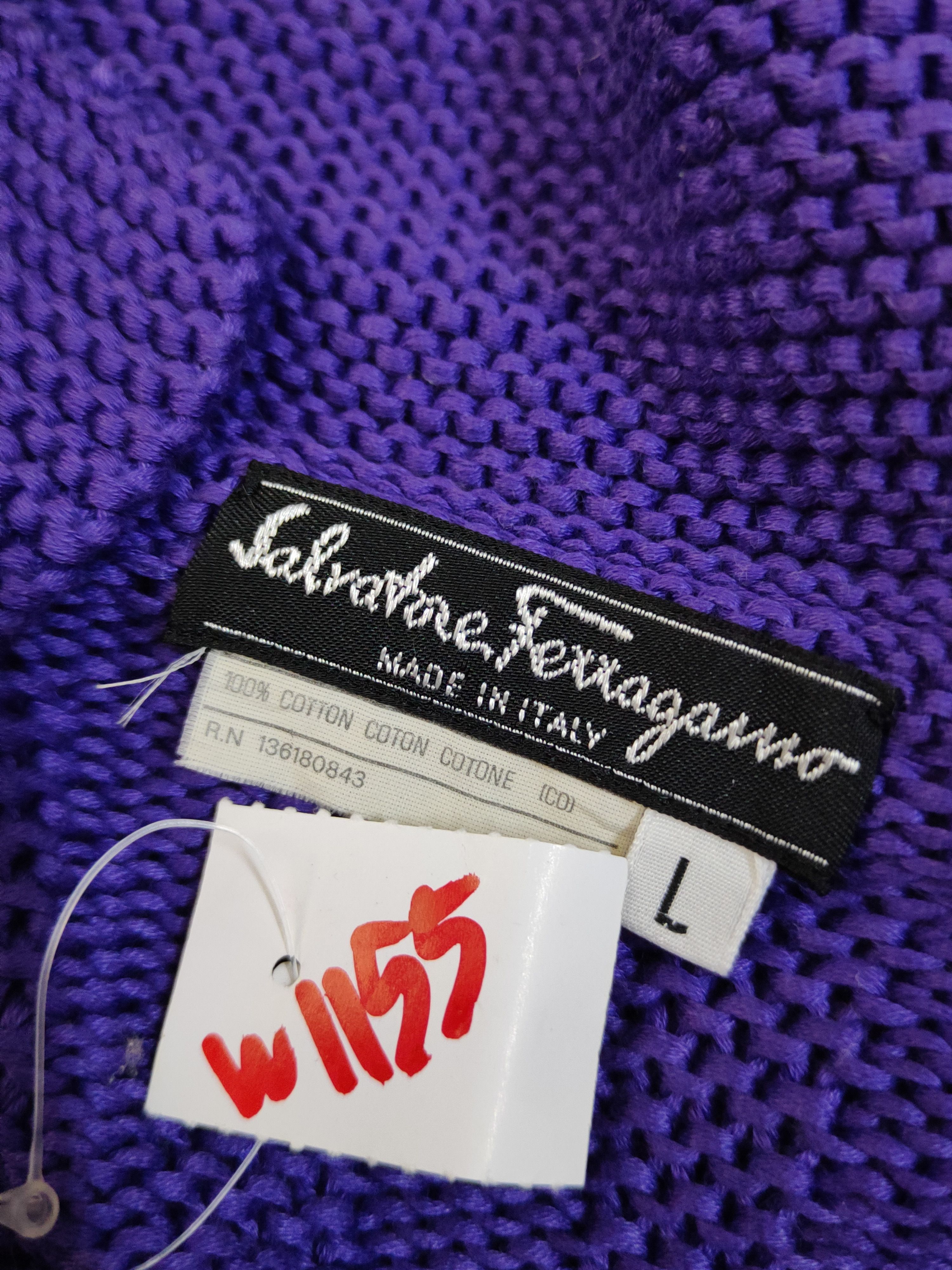 Salvatore Ferragamo Salvatore Ferragamo Purple Knitwear Cardigan #W1155 Size US L / EU 52-54 / 3 - 11 Thumbnail