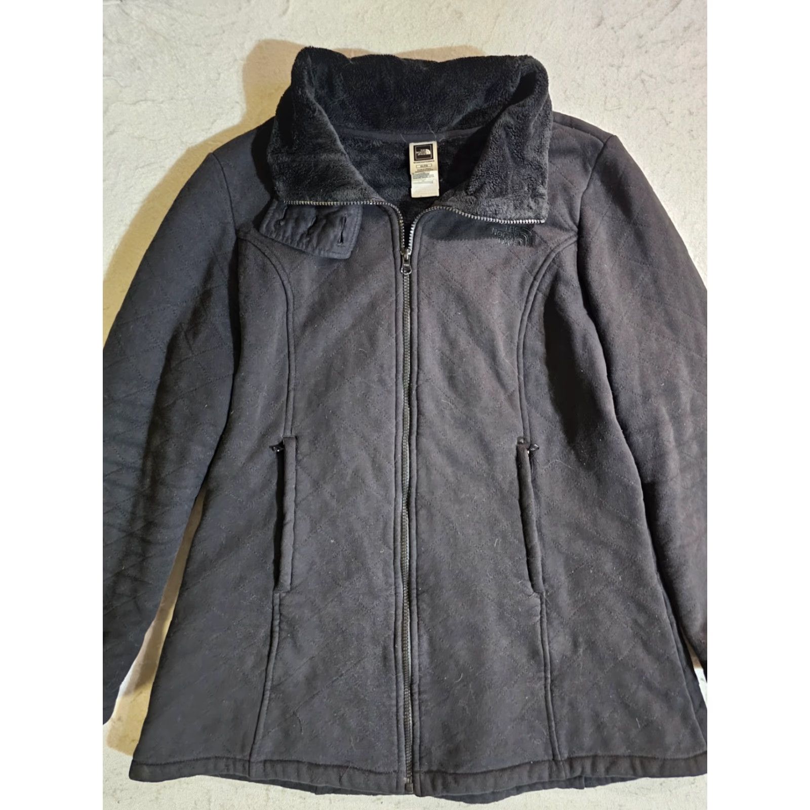 The North Face The North Face Jacket Women XL Black Quilted Fleece Lined Full Zip Argyle/Diamond Outdoor Fall Winter Size XL / US 12-14 / IT 48-50 - 3 Thumbnail