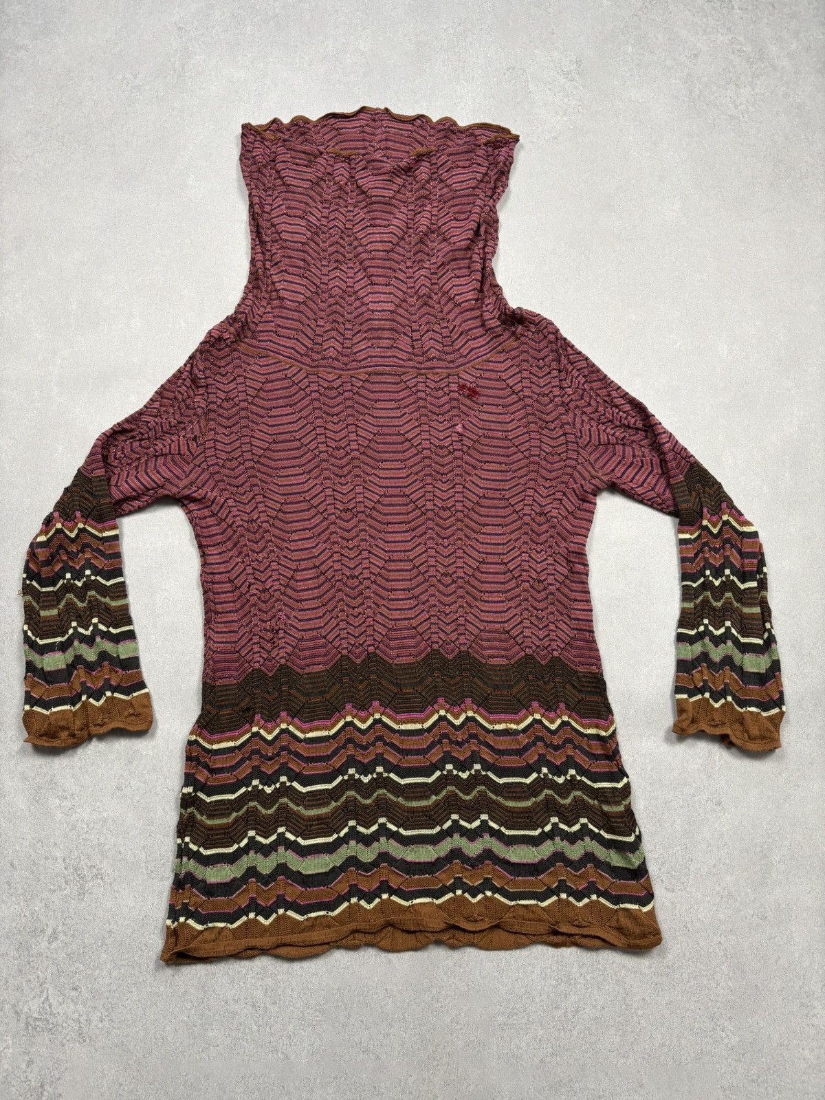 Missoni M Missoni Multicolor Zigzag Knit Sweater Tunic Long Sleeve Size S / US 4 / IT 40 - 1 Thumbnail