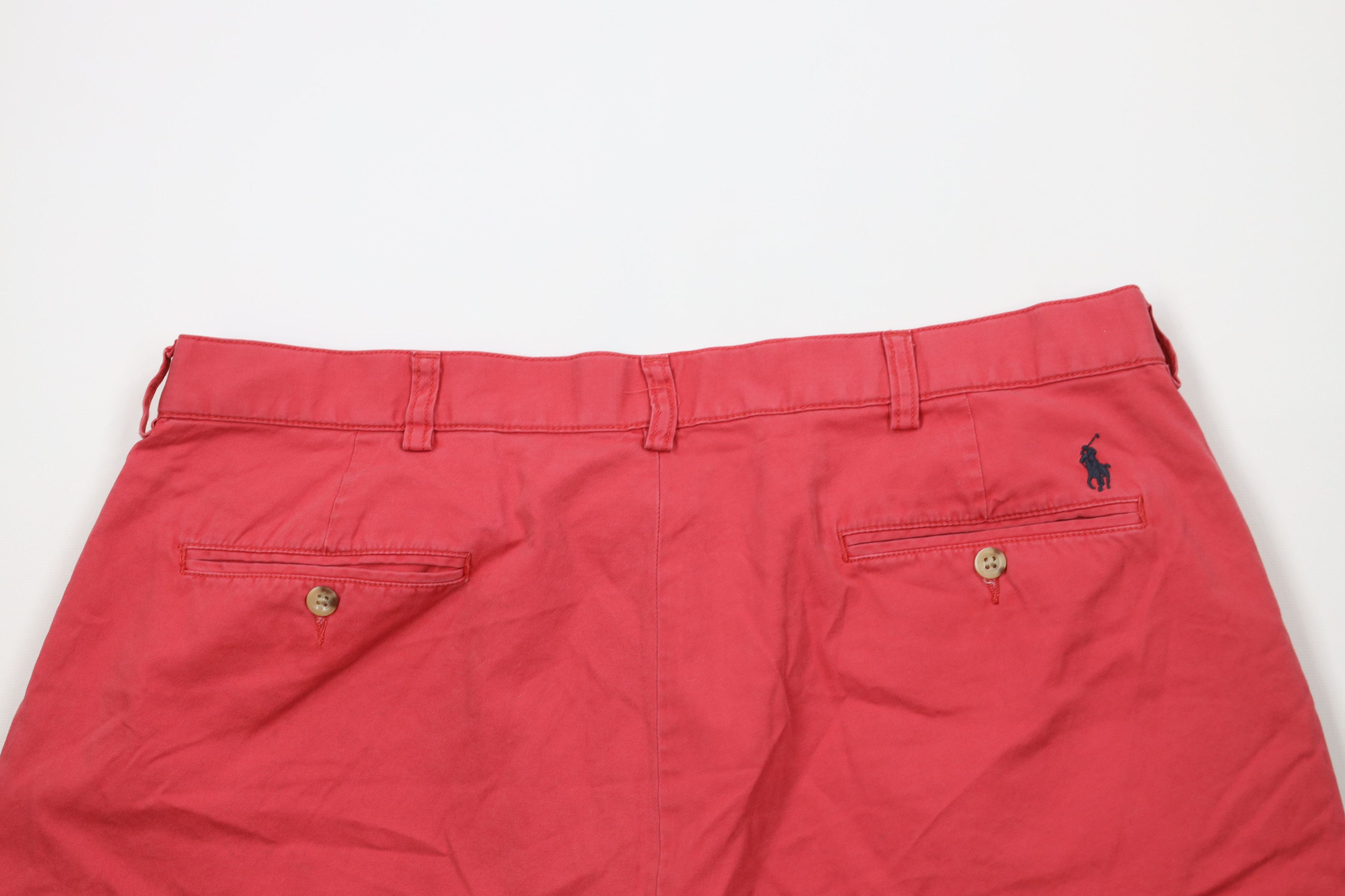 Ralph Lauren × Vintage Vintage 90s Ralph Lauren Above Knee Chino Shorts Red Cotton Size US 38 / EU 54 - 10 Thumbnail