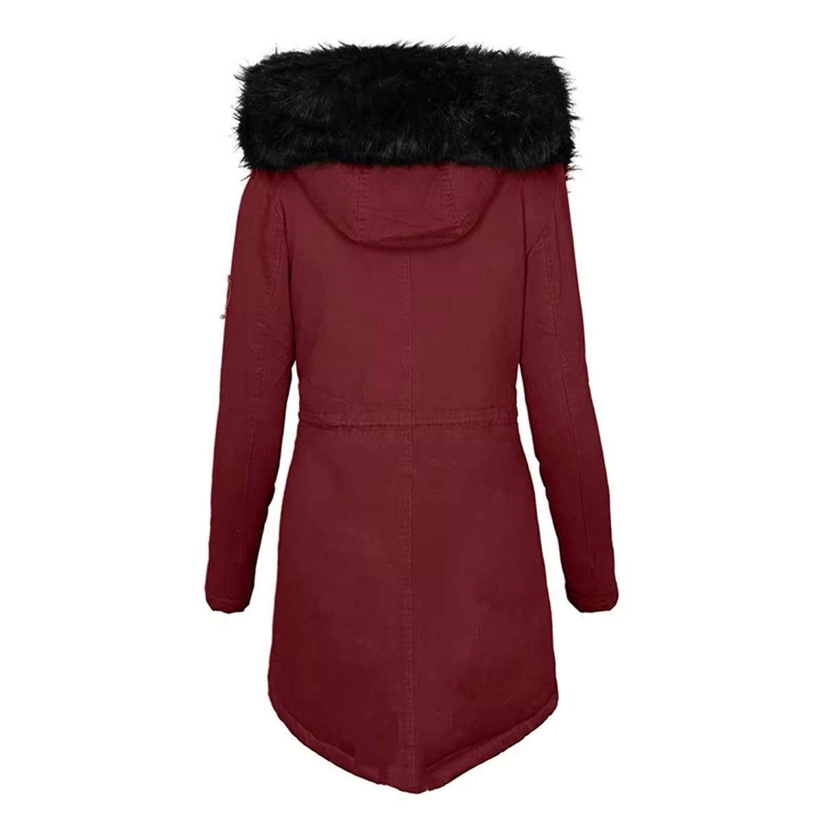 Vintage Parka Coat Drawstring Pockets Thick Warm Winter Jackets Size ONE SIZE - 2 Thumbnail
