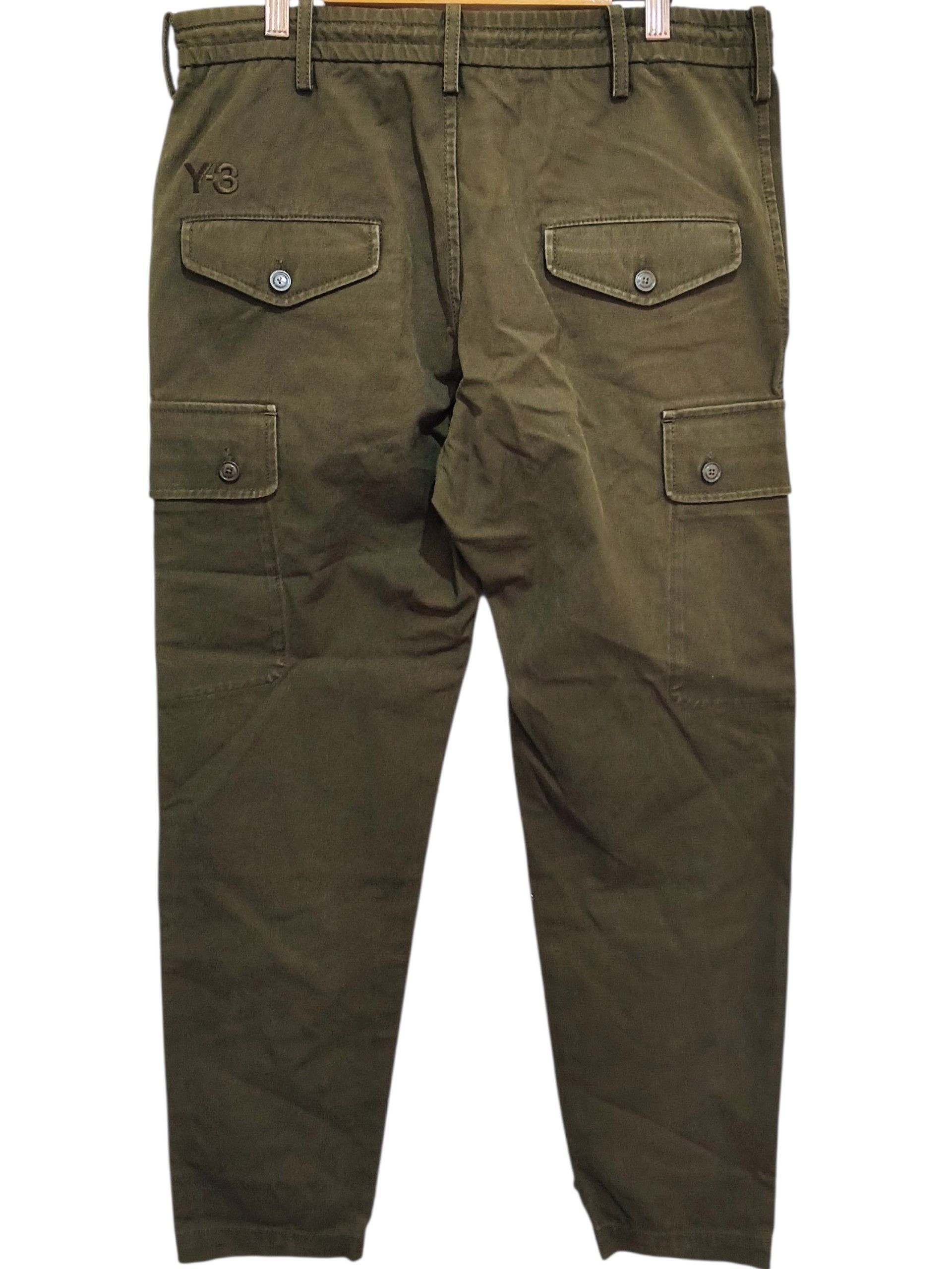 Yohji Yamamoto 🔥Archive 2008 Adidas Y-3 Olive Military Cargo Pants Size US 34 / EU 50 - 2 Thumbnail