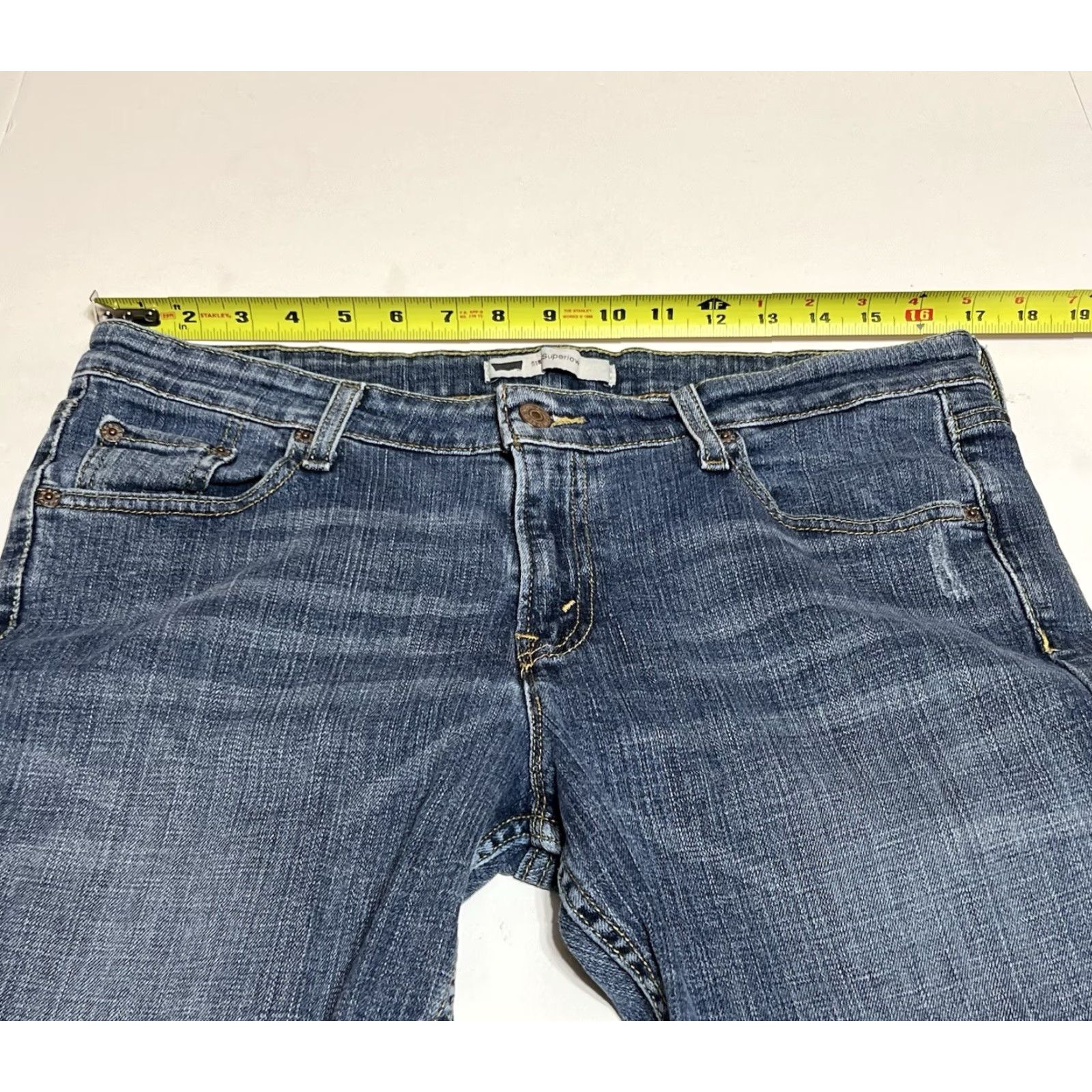 Levi's Levi's Jeans 518 Women Bootcut 34x31 Blue Denim Stretch Y2K Retro Vintage? Size 34" / US 12 / IT 48 - 3 Thumbnail