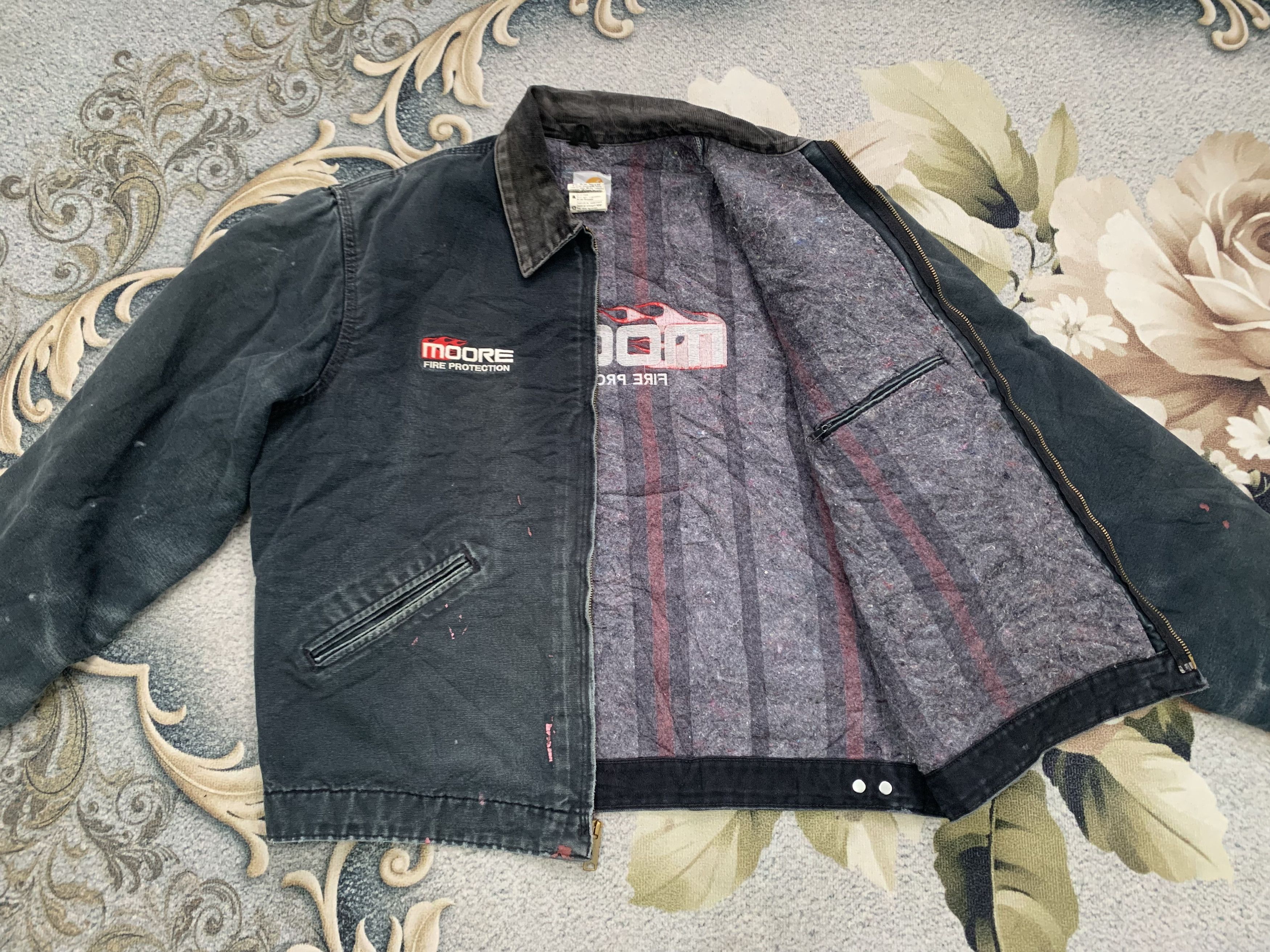 Carhartt Vtg Carhartt Detroit J01 BLK Lined Blanket Inner Jacket Size US L / EU 52-54 / 3 - 14 Thumbnail