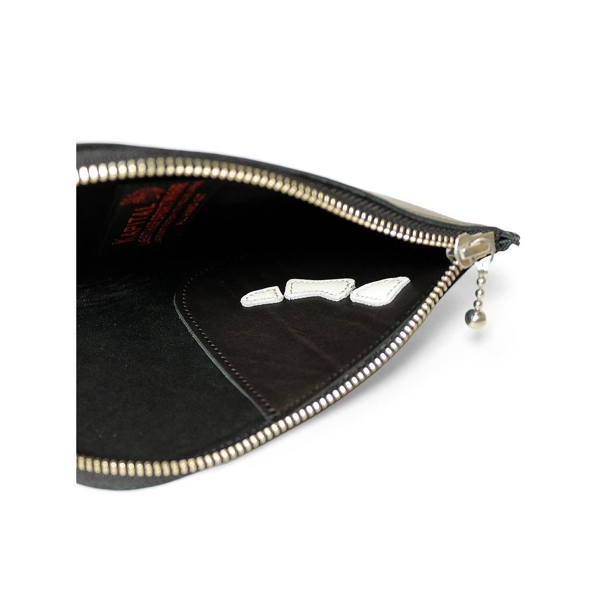 Kapital Kapital Leather Thumbs Up Bone Hand Zip Neck wallet Bag Size ONE SIZE - 9 Thumbnail