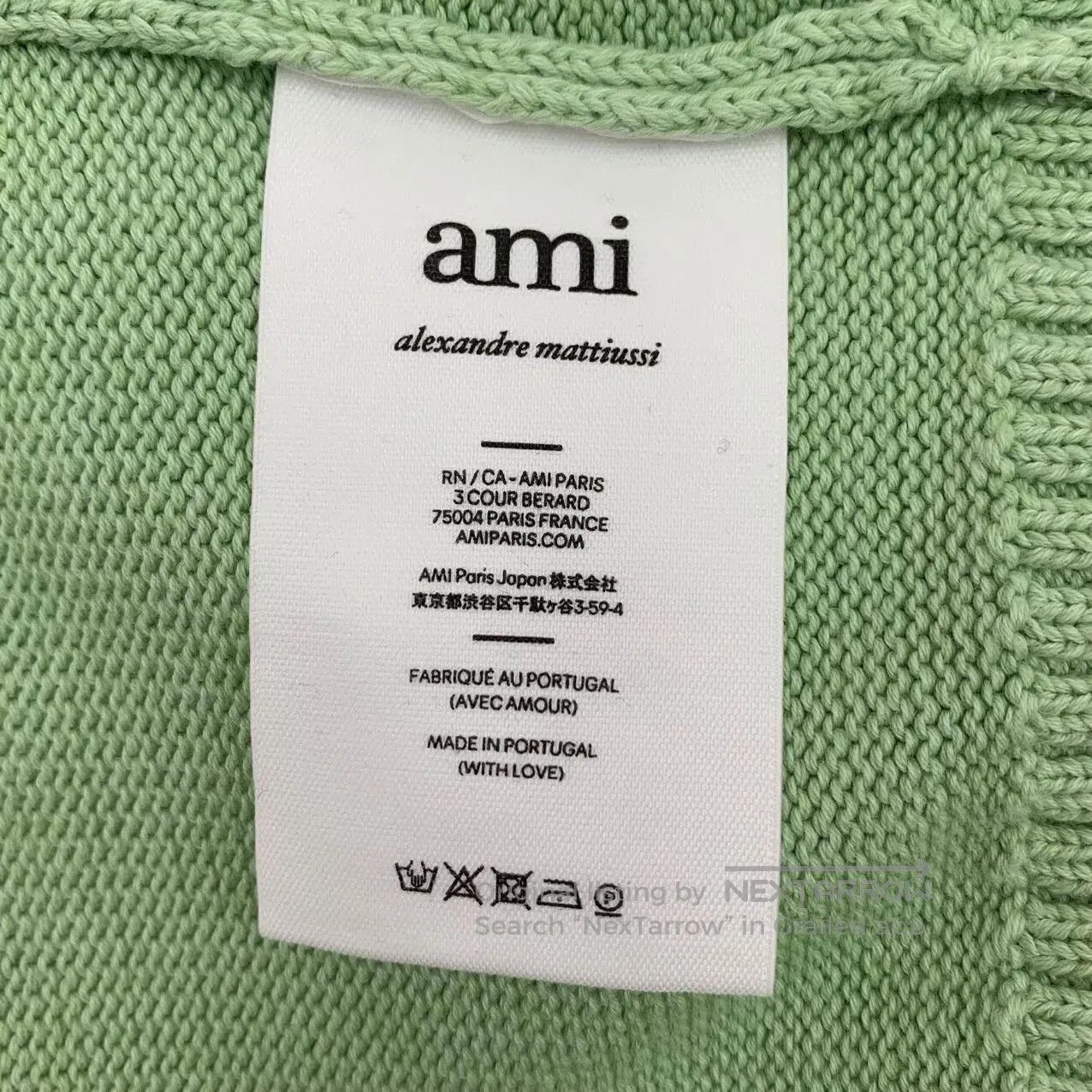 AMI Ami Green Heart Letter Knit Sweater. Size S / US 4 / IT 40 - 7 Thumbnail