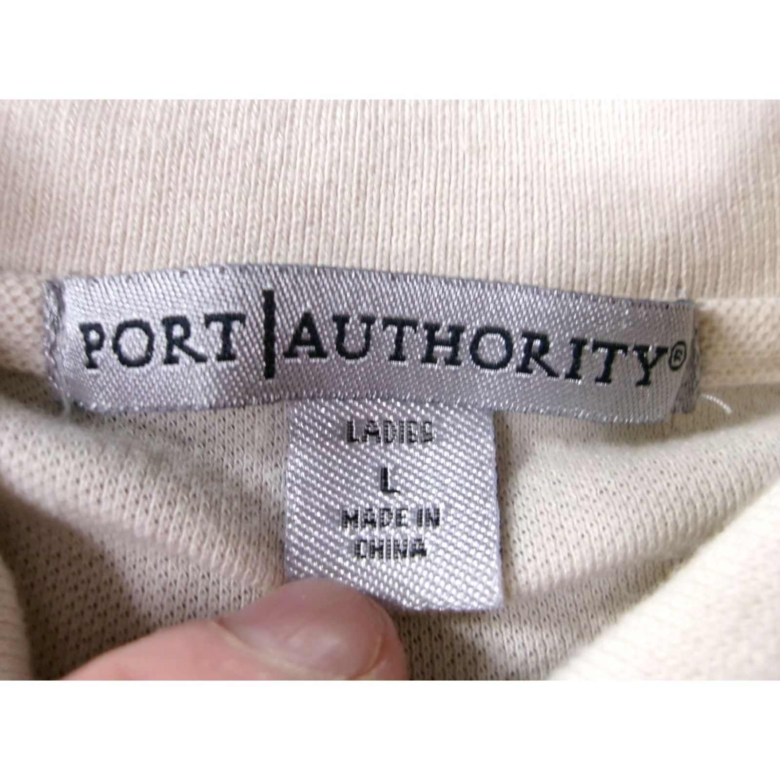 Port Authority Geiger Elementary School Polo Women Large Beige Embroidered Uniform Lewiston Size L / US 10 / IT 46 - 7 Thumbnail