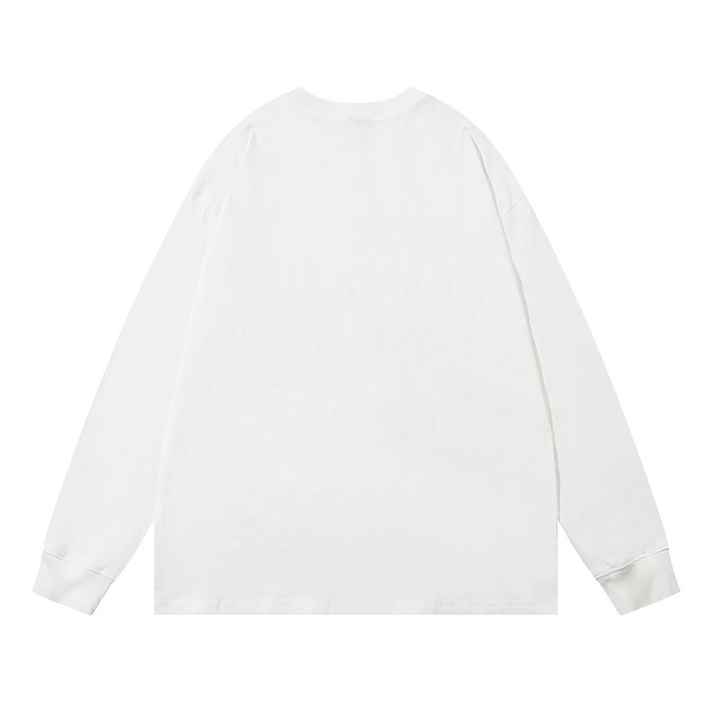 Vintage Men's funny kitten cartoon embroidered long-sleeved T-shirt Size US M / EU 48-50 / 2 - 2 Thumbnail