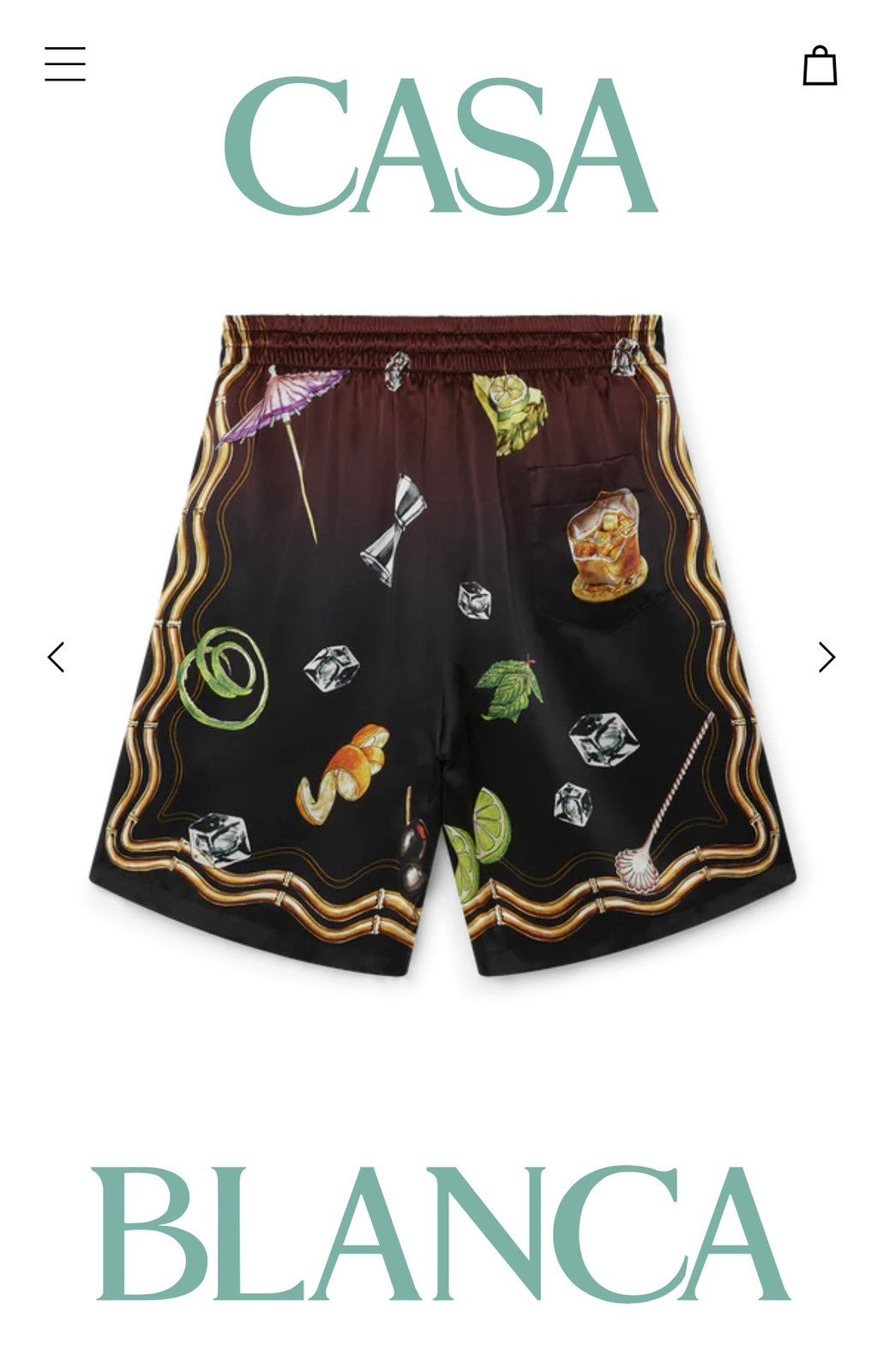 Casablanca New CasaBlanca 100%silk shorts Size US 40 / EU 56 - 2 Thumbnail