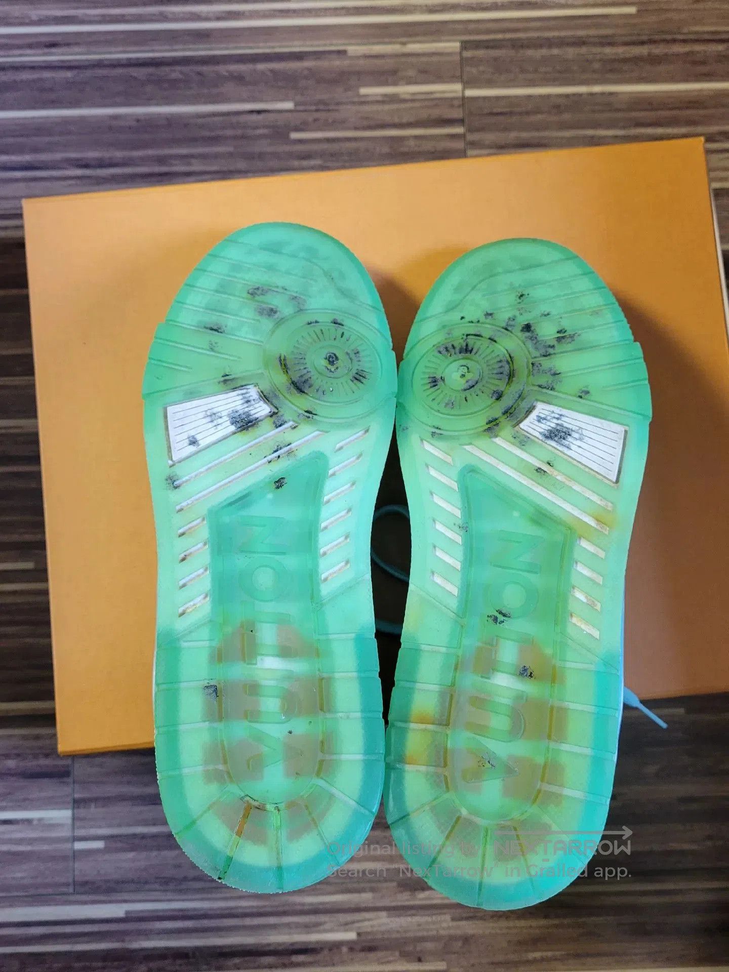 Louis Vuitton Louis Vuitton Tiffany Green Trainer Sneakers. Size US 8 / EU 41 - 7 Thumbnail