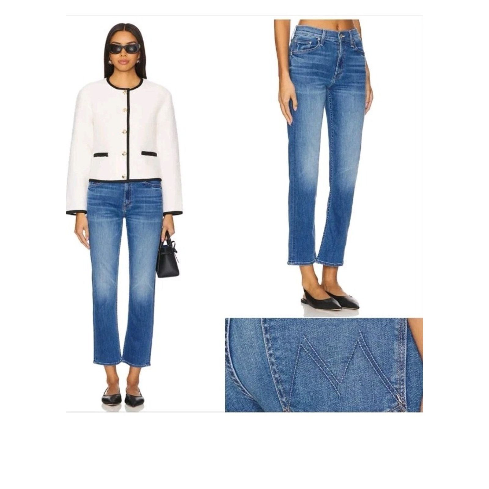Other New W/Tags Mother The Mid Rise Rider Ankle Jeans Lhasa 30 Size 30" / US 8 / IT 44 - 1 Thumbnail