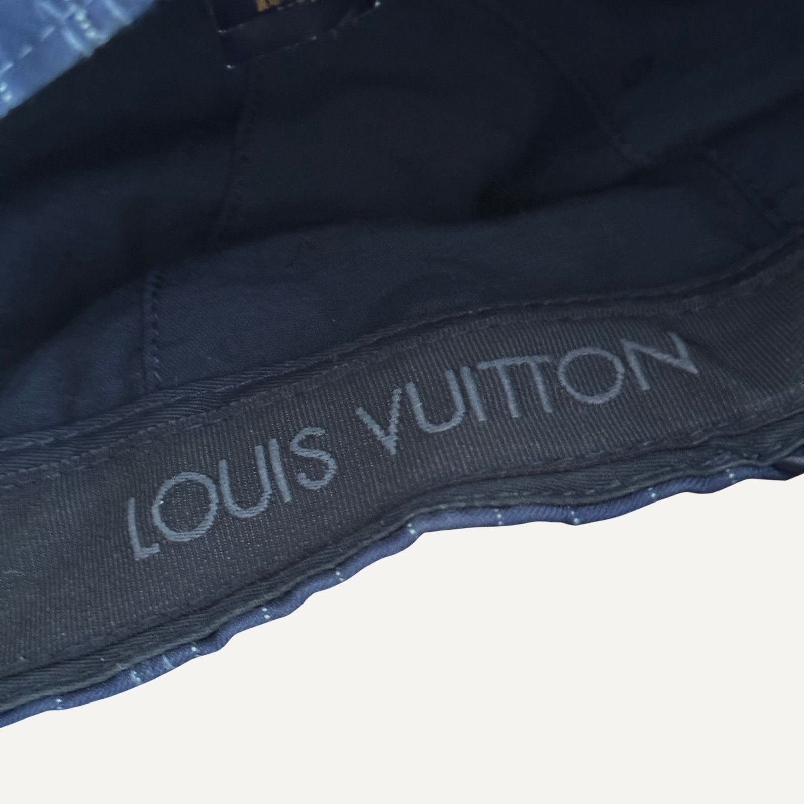 Louis Vuitton Louis Vuitton LV Varsity Cap Navy Pinstripe Hat 59 Size ONE SIZE - 6 Thumbnail