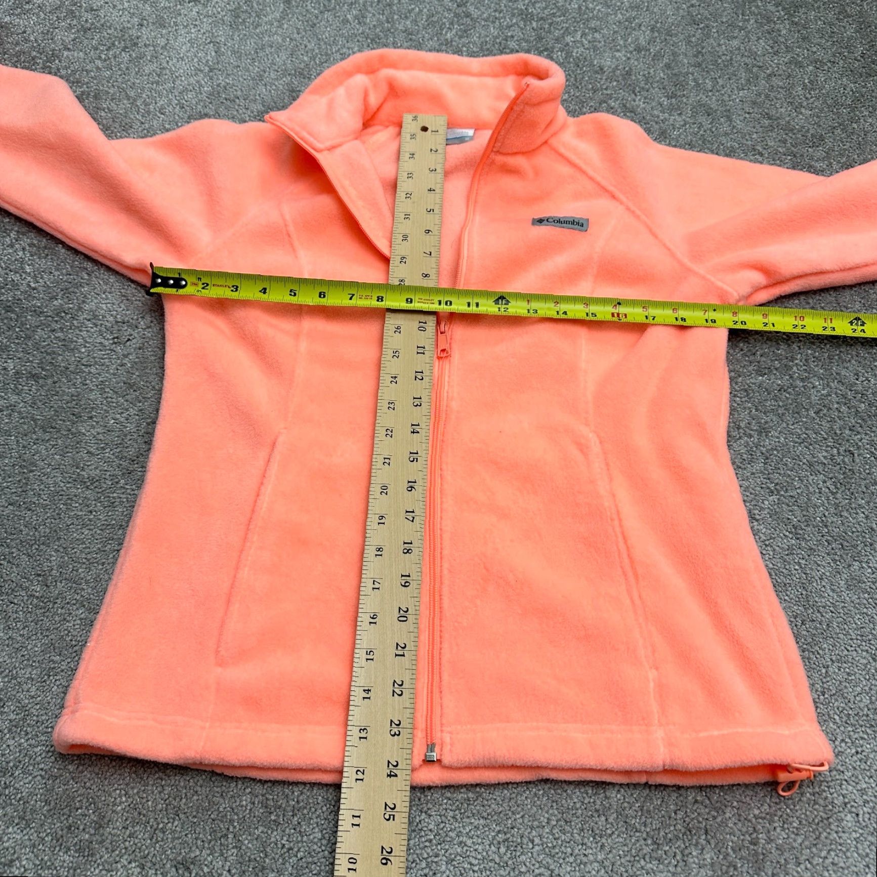 Vintage Columbia Benton Springs Fleece Jacket Womens Medium Orange Full Zip Outdoor Hike Size M / US 6-8 / IT 42-44 - 7 Thumbnail