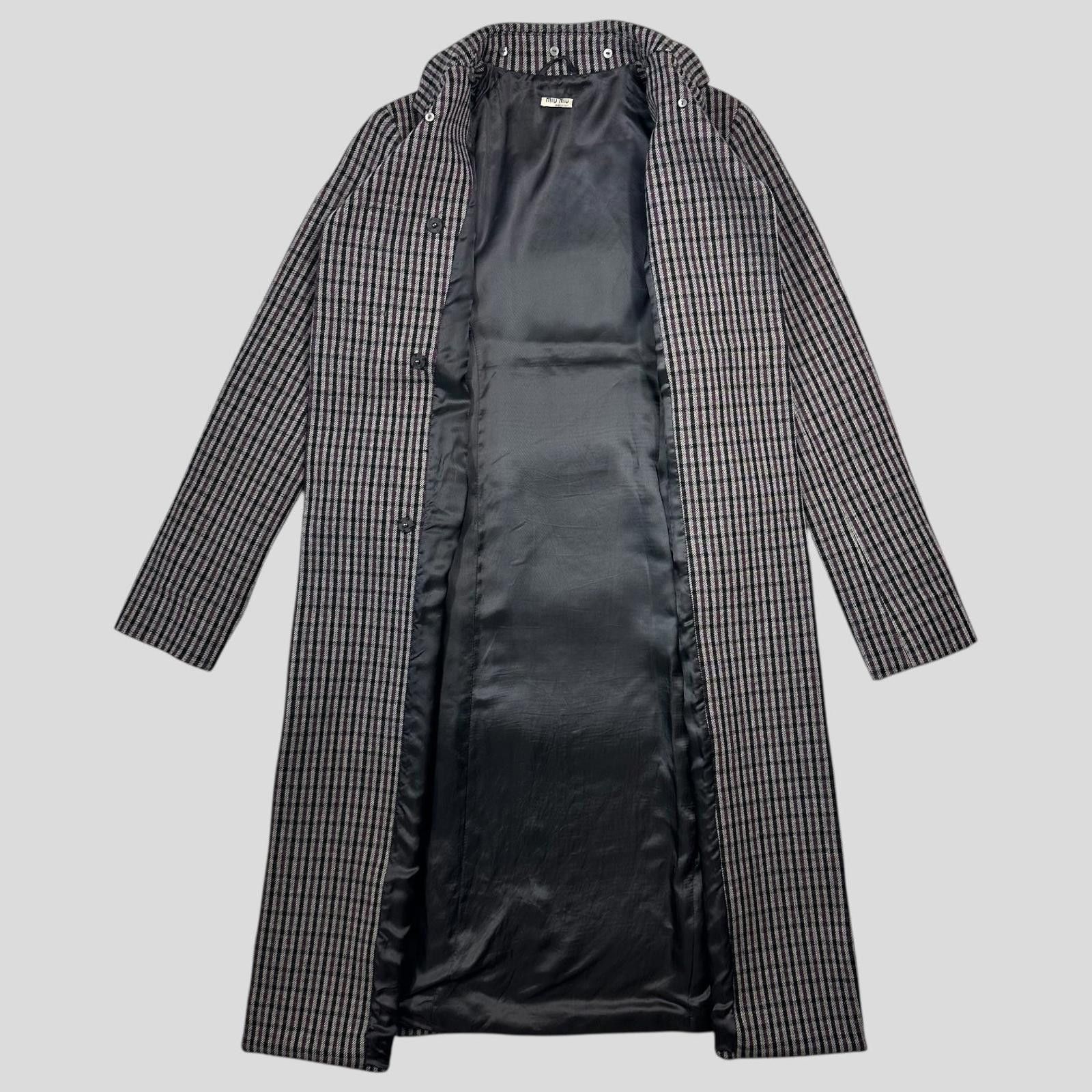 Miu Miu Miu Miu 00’s Virgin Wool Removable Sheep Fur Plaid Coat IT42 Size S / US 4 / IT 40 - 7 Thumbnail
