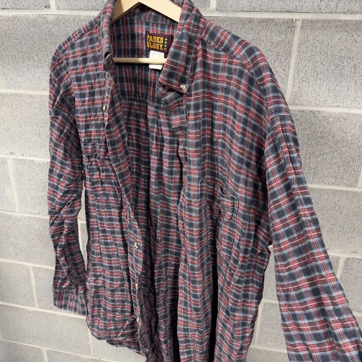 Vintage Faded Plaid Flannel Shirt ERD Grunge Chrome Skater Size US XL / EU 56 / 4 - 6 Thumbnail