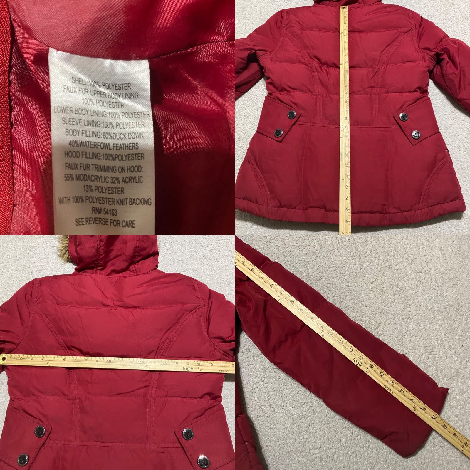 Calvin Klein Calvin Klein Womens Jacket M Red Parka Hooded Full Zip Puffer Cozy Weathergear Insulated Streetwear Size M / US 6-8 / IT 42-44 - 8 Thumbnail