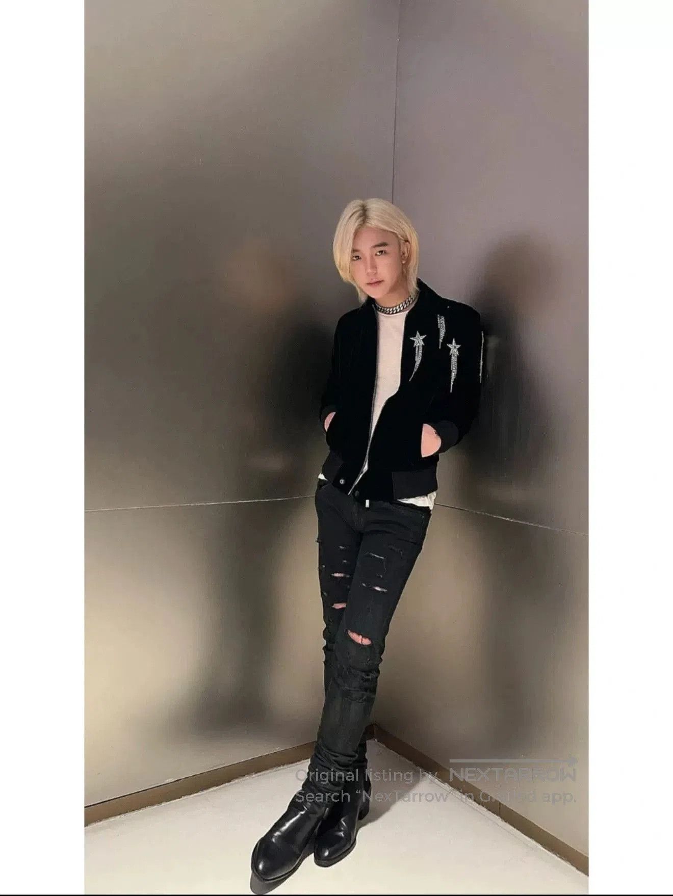 Saint Laurent Paris black velvet star embellishment jacket. Size US M / EU 48-50 / 2 - 6 Thumbnail