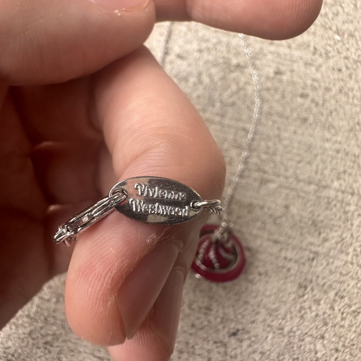 Vivienne Westwood Vivienne Westwood 3D Orb Rare pink silver Necklace Size ONE SIZE - 7 Thumbnail