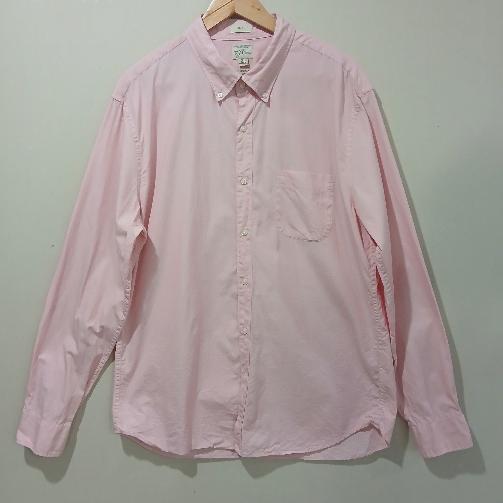 J.Crew J Crew Oxford Shirt XL Pink Slim Secret Wash 100’s 2 Ply Size US XL / EU 56 / 4 - 3 Thumbnail