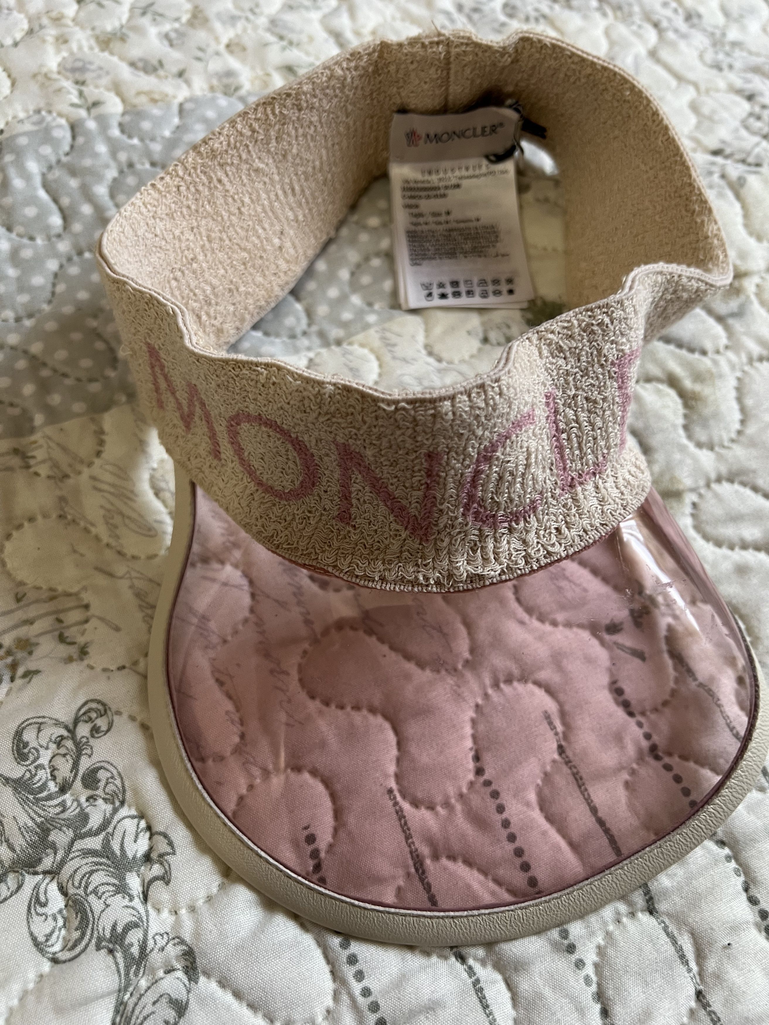 Moncler Moncler visor hat elastic bandage pink cap tennis logo band Size ONE SIZE - 4 Thumbnail
