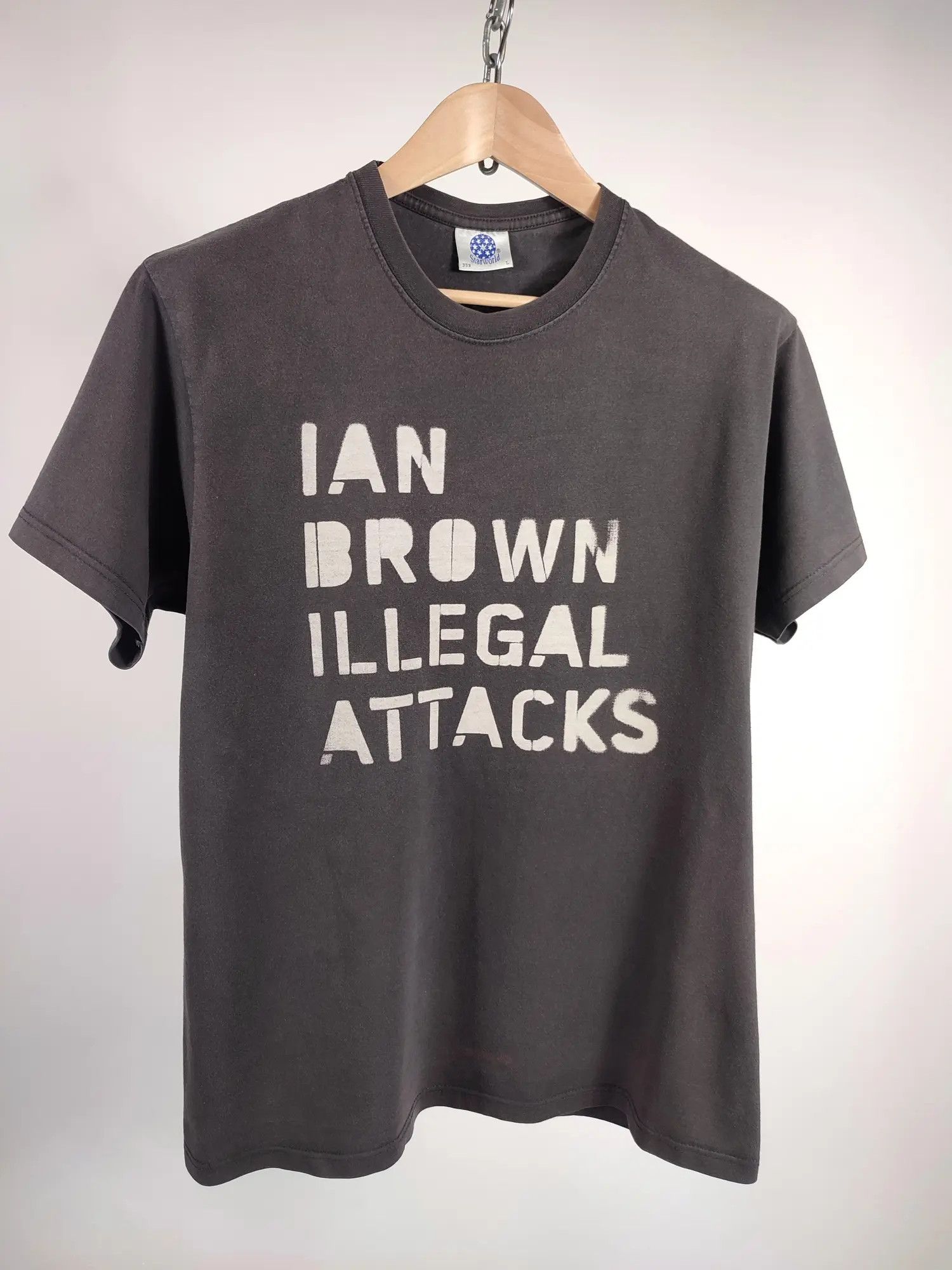 Band Tees × Vintage Ian Brown Illegal Attacks Vintage The Stone Roses T-shirt Size US L / EU 52-54 / 3 - 2 Thumbnail
