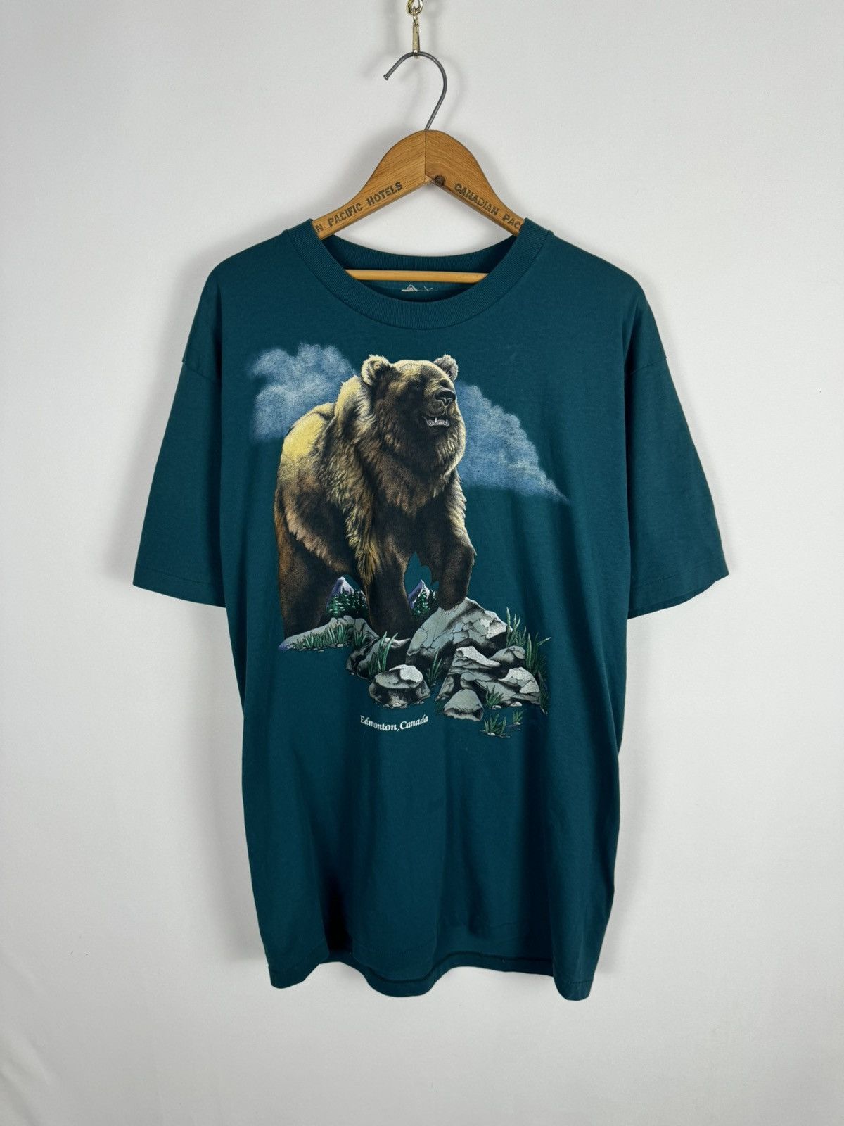 Vintage Vintage 1990s Bear Nature Tee Size US XL / EU 56 / 4 - 2 Thumbnail