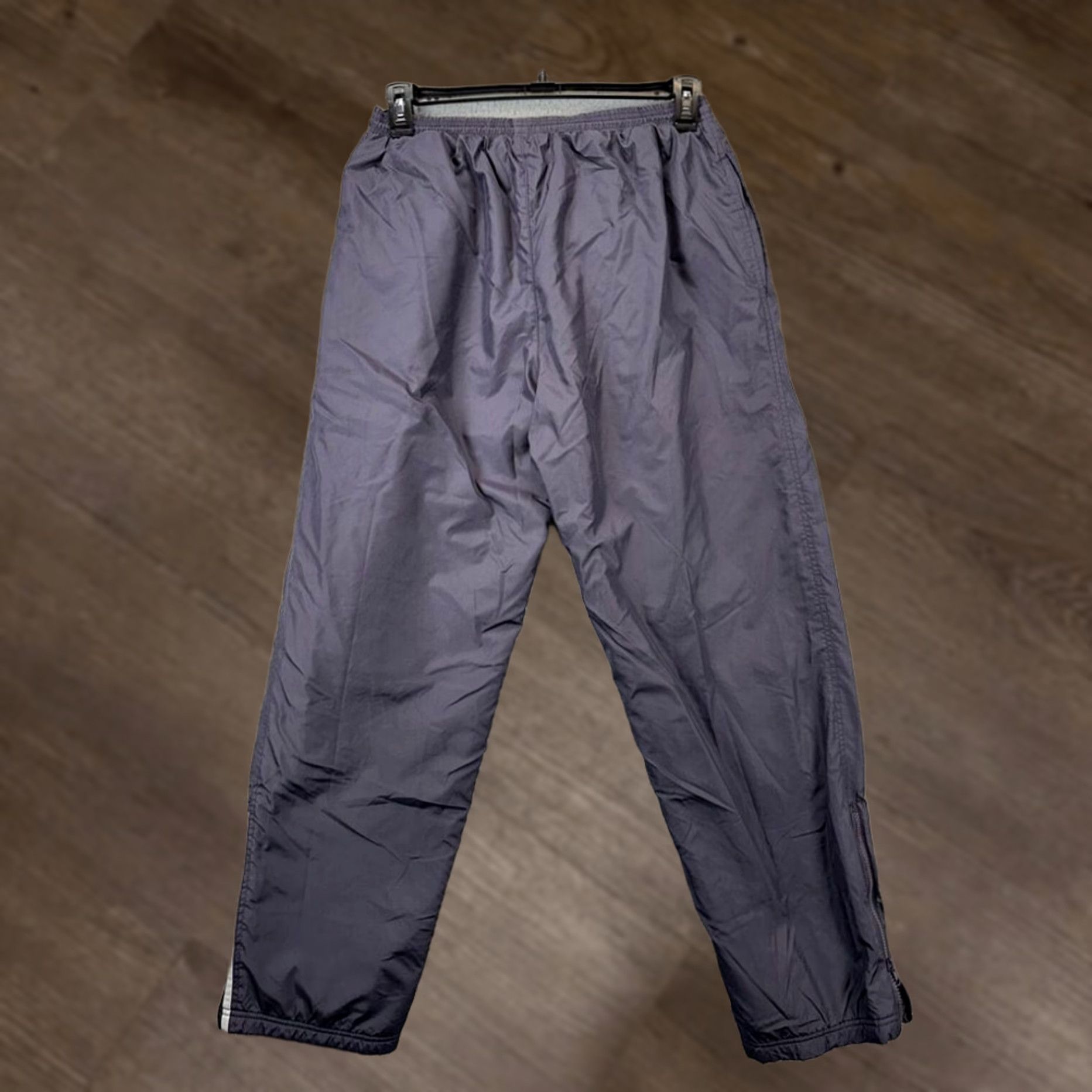 Adidas VINTAGE adidas Track Pants Mens Large Grey 3-Stripes Elastic Waist Drawstring Pockets Size US 33 - 1 Thumbnail