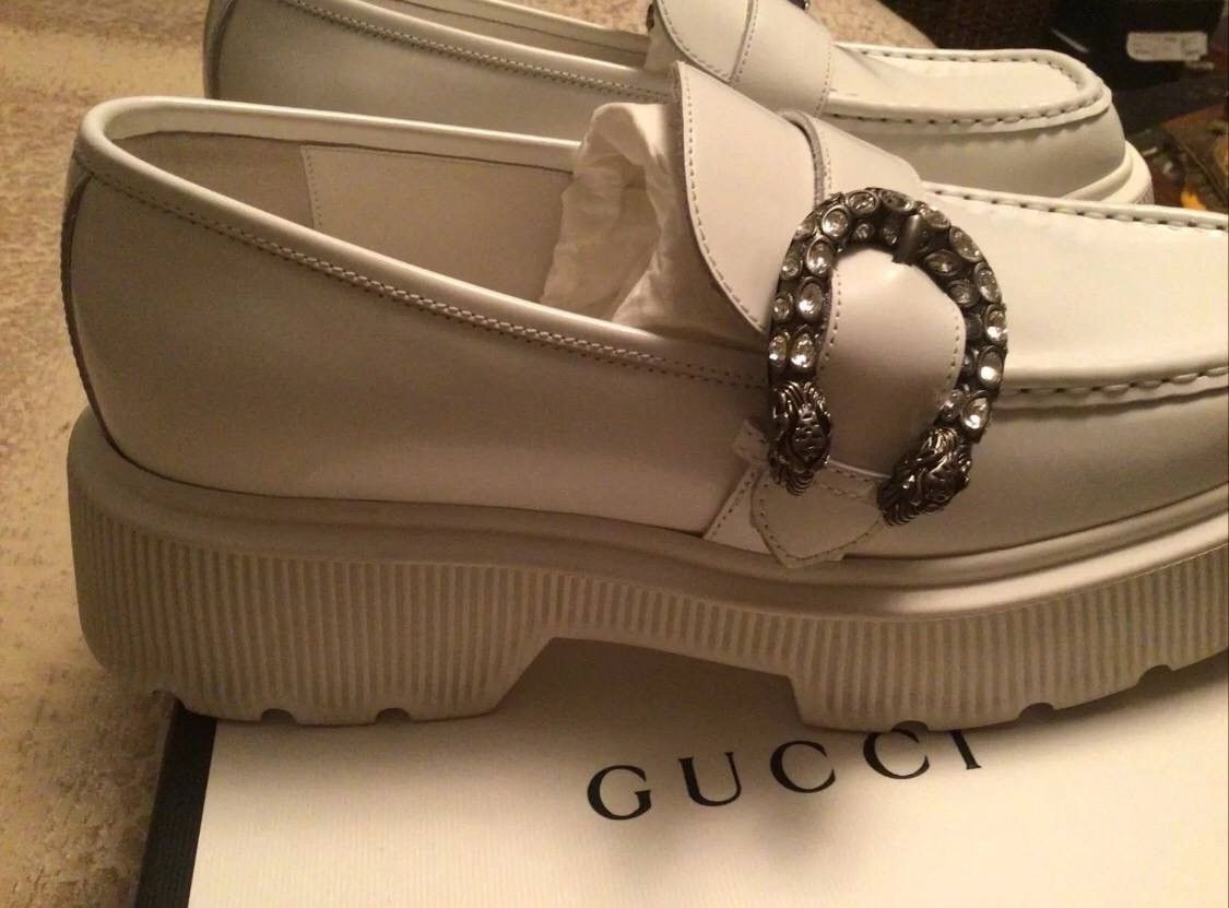 Gucci Gucci Loafers Crystal-Embellished Tiger Head Size US 9 / IT 39 - 9 Thumbnail