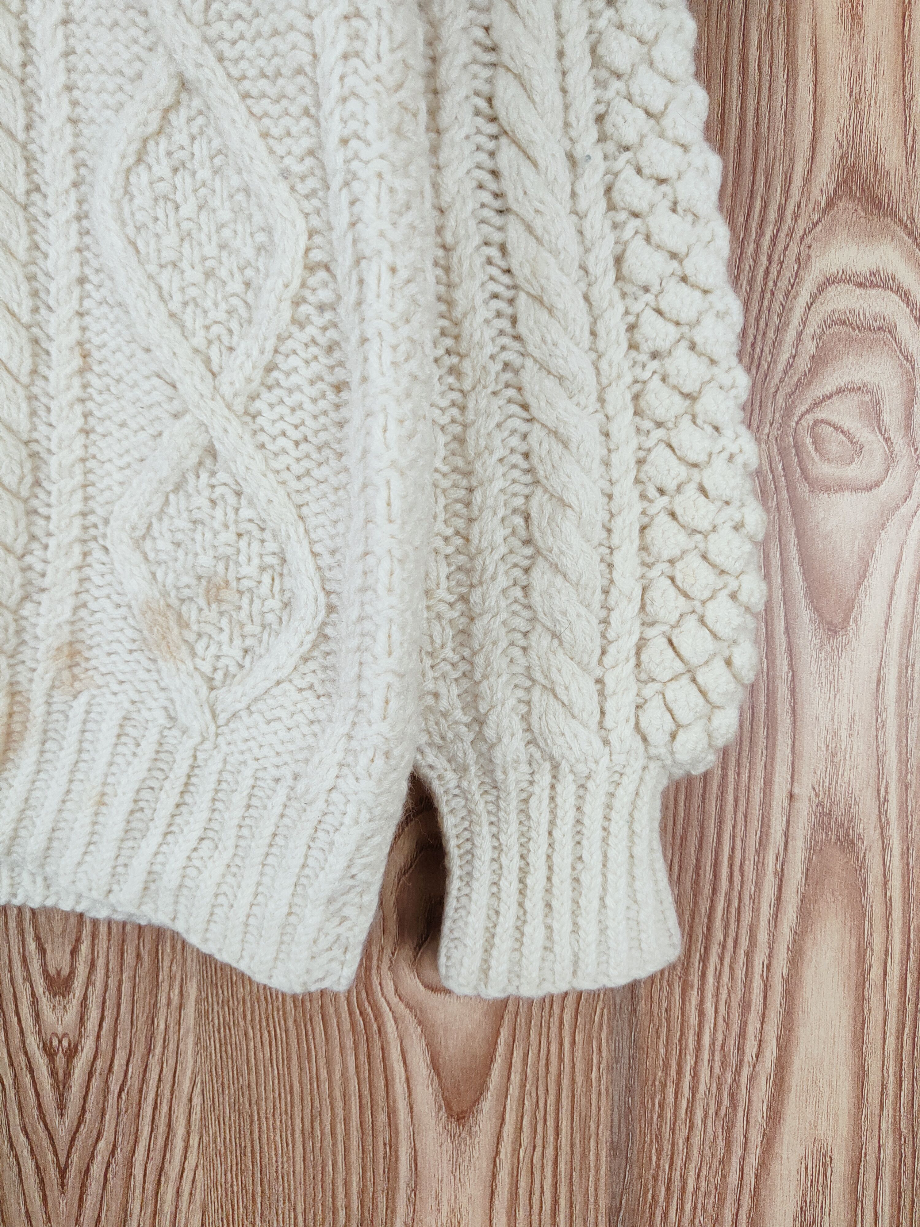 Japanese Brand Long Dick Cream cable Knitwear Sweatshirts #W426 Size S / US 4 / IT 40 - 6 Thumbnail