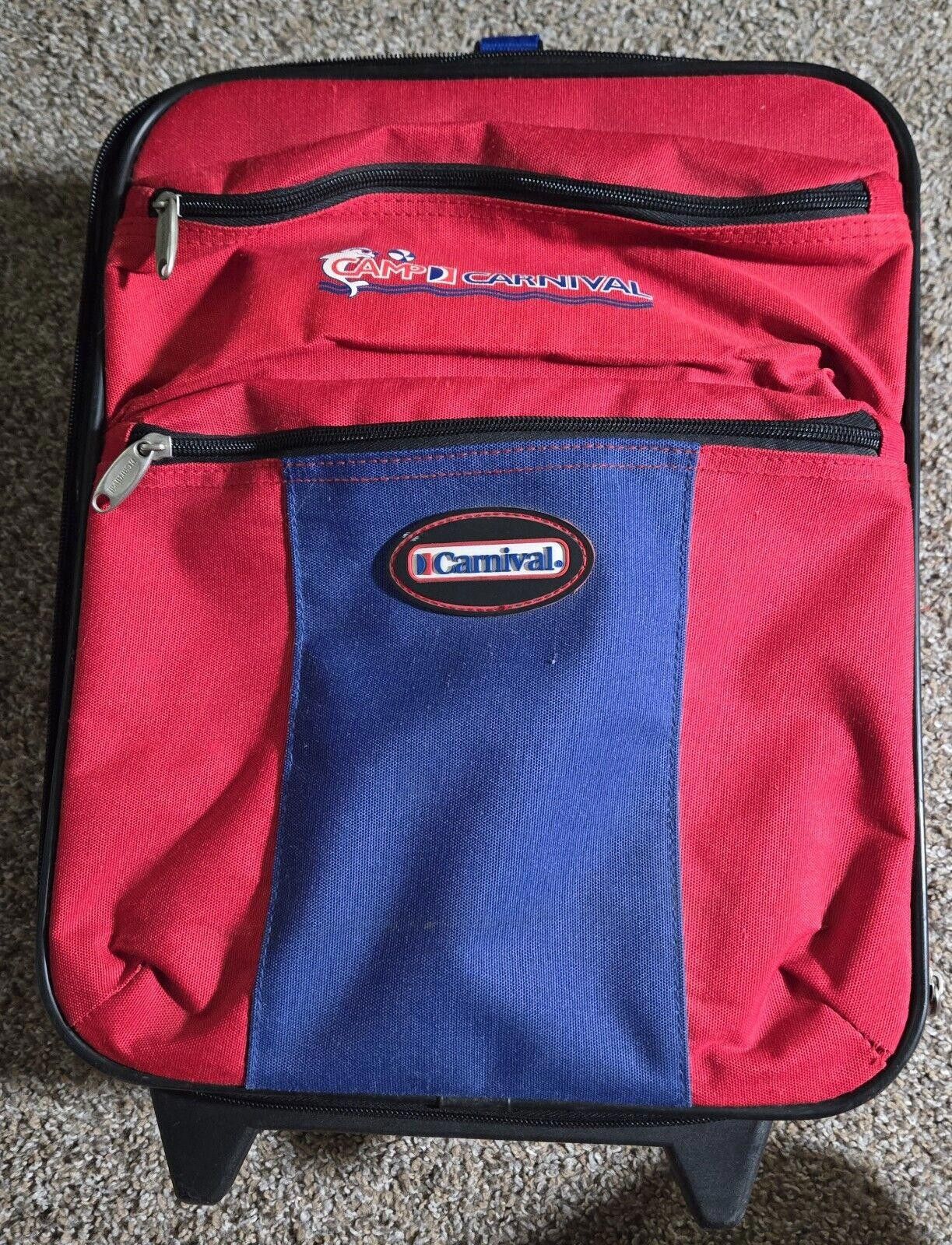 Designer 3 Piece Red And Blue Camp Carnival Luggae Set Wheels Size ONE SIZE - 1 Thumbnail