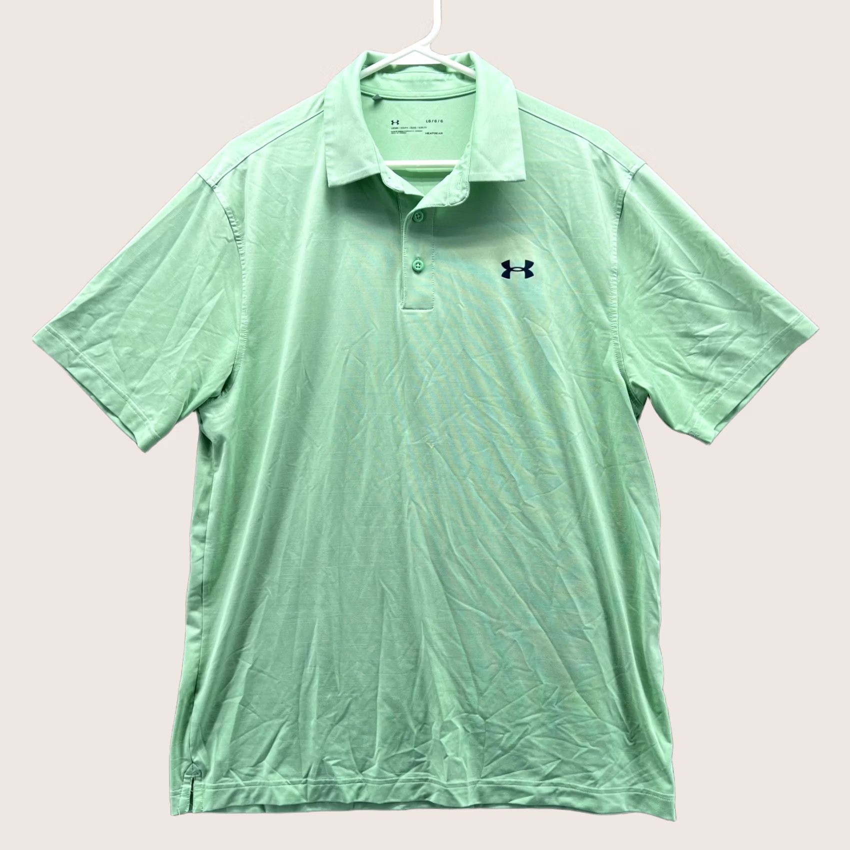 Under Armour Under Armour Polo Shirt Men L Mint Green HeatGear Casual Golf Polo Shirt Shirt Mens Green Short Sleeve Button Collar Size US L / EU 52-54 / 3 - 1 Thumbnail