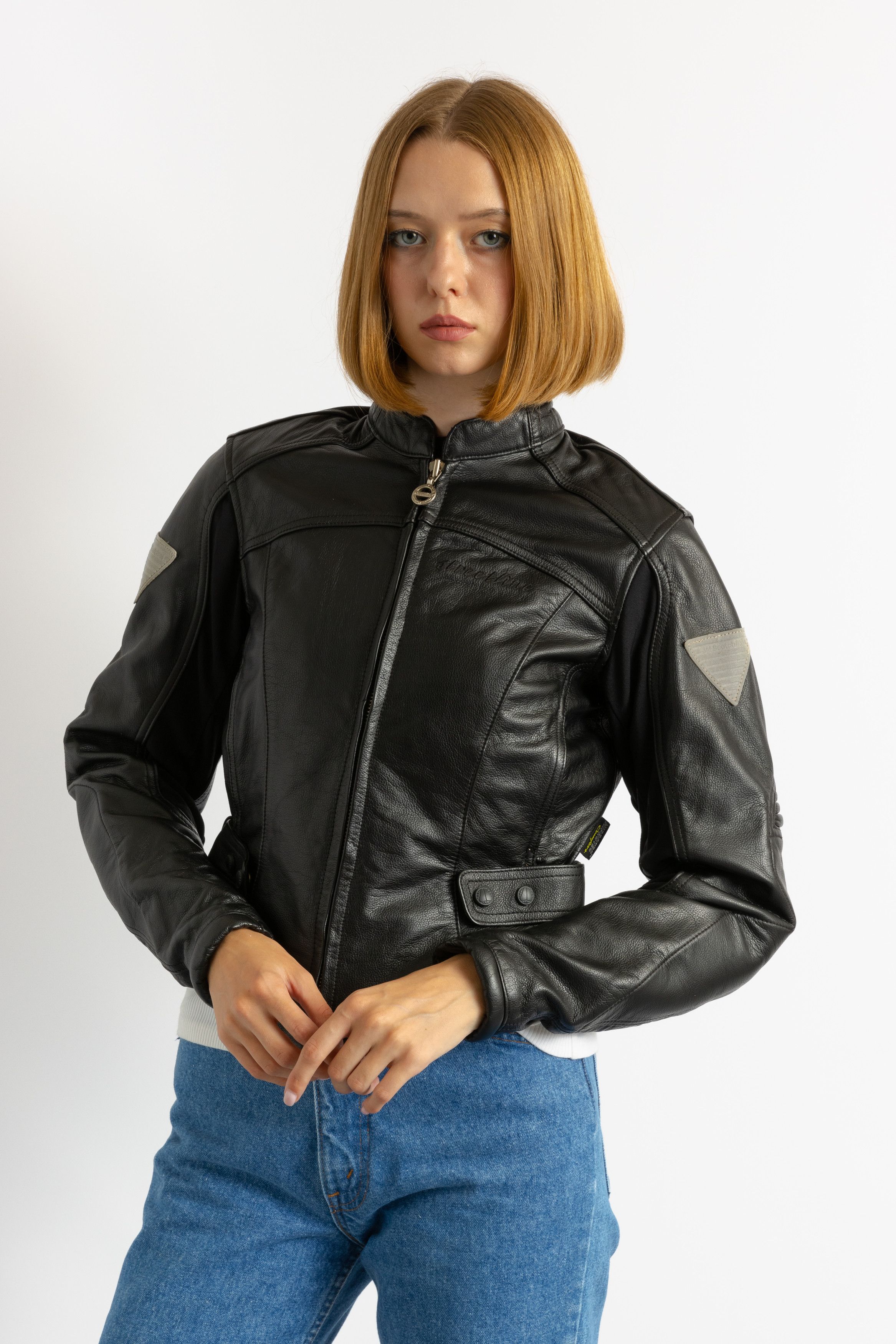 Vintage Black Womens Motorcycle Leather Jacket Biker Size XS-S 5872 Size S / US 4 / IT 40 - 3 Thumbnail