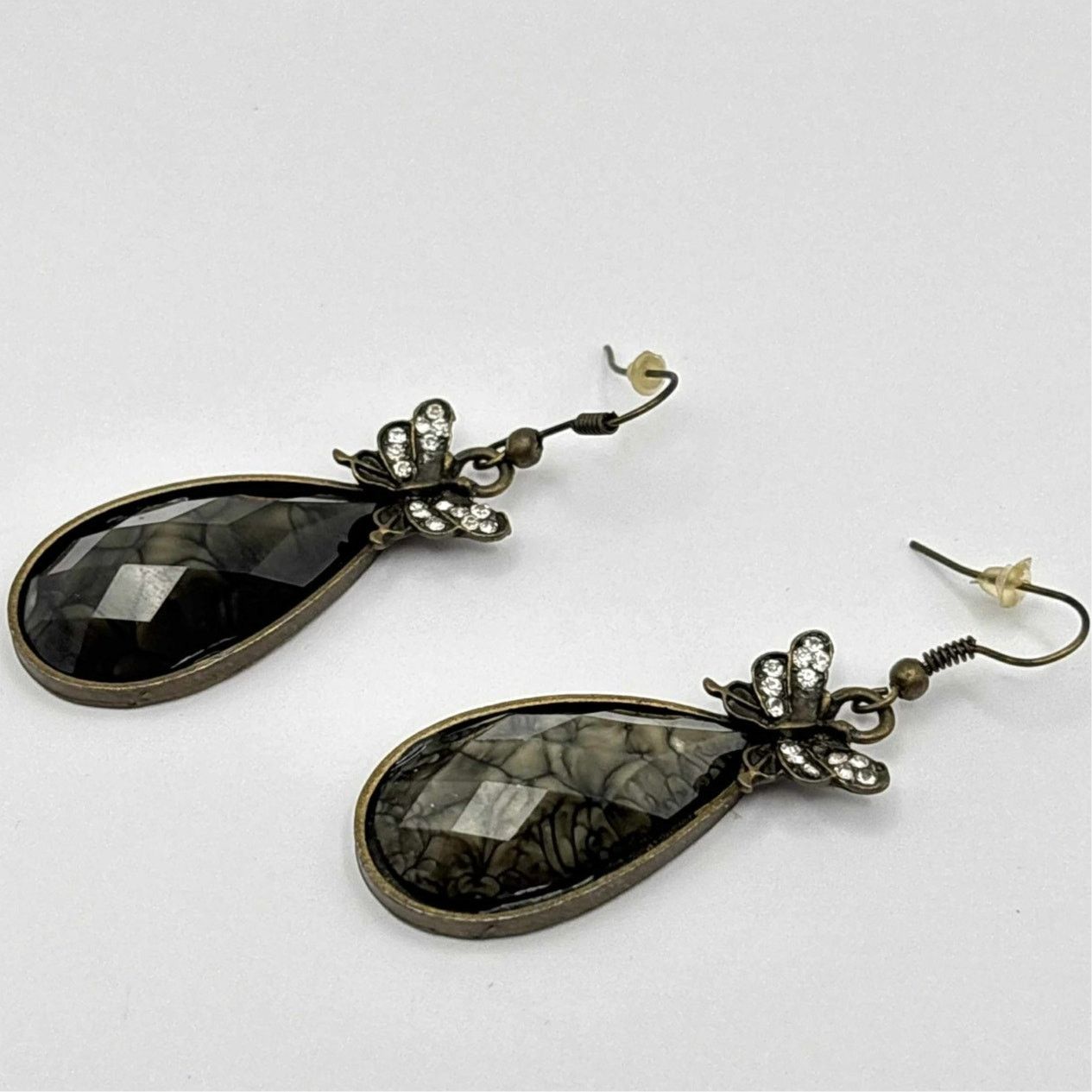 Other Gold Crystal Butterfly Earrings Size ONE SIZE - 3 Thumbnail