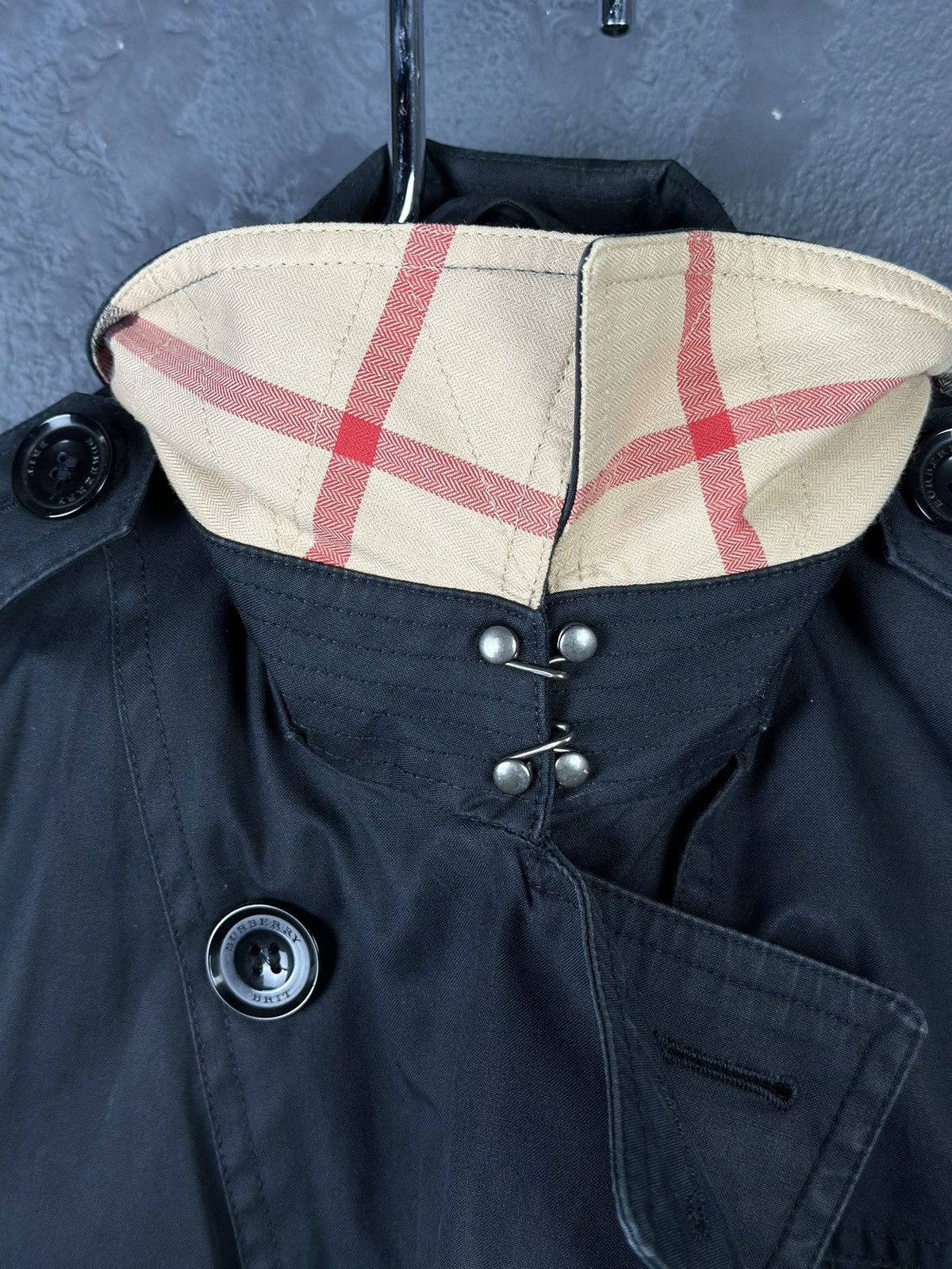 Burberry Burberry Brit Nova Check Neck Light Trench Coat Jacket Size M / US 6-8 / IT 42-44 - 10 Thumbnail